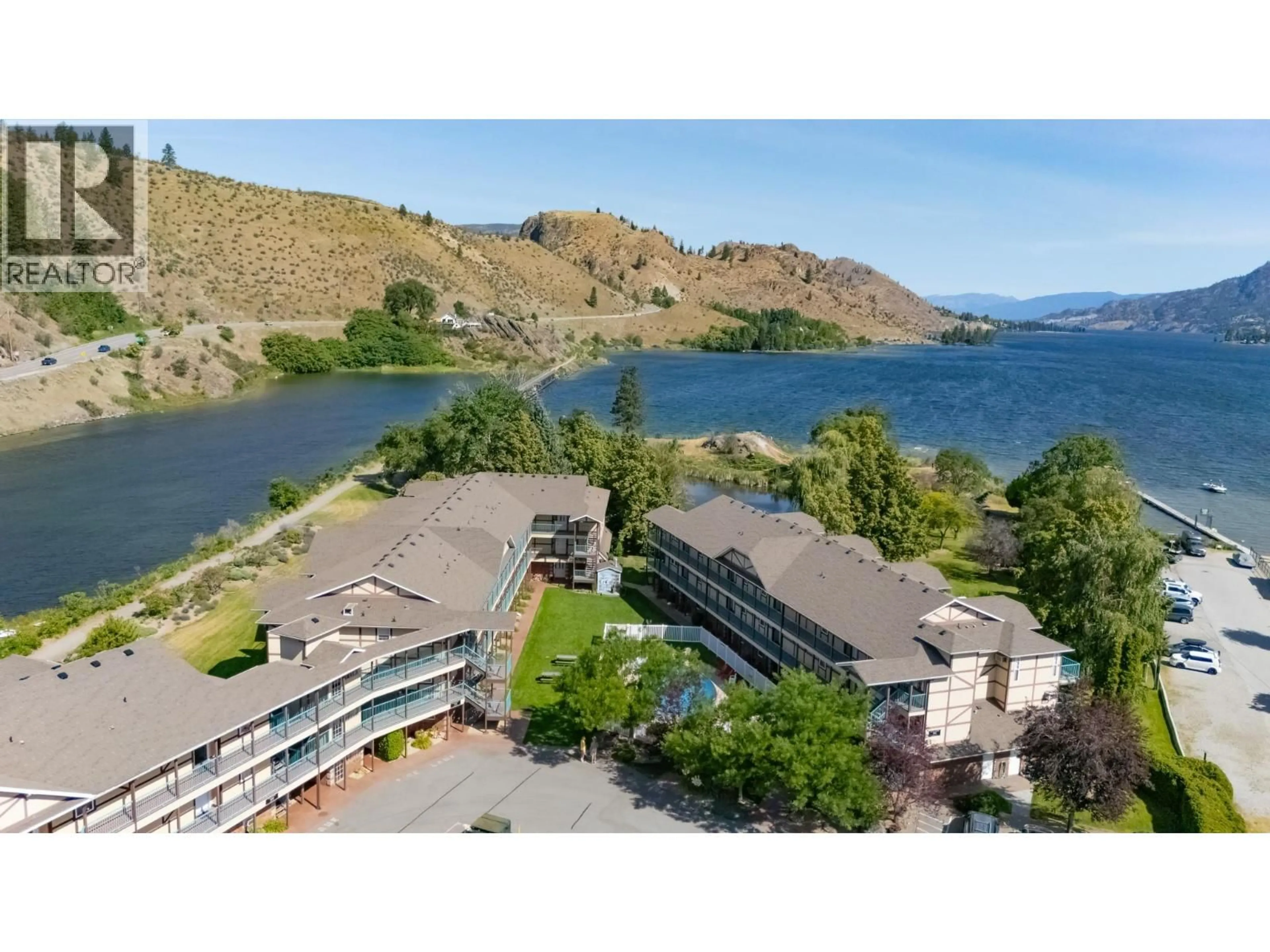 A pic from outside/outdoor area/front of a property/back of a property/a pic from drone, water/lake/river/ocean view for 32 - 750 RAILWAY LANE, Okanagan Falls British Columbia V0H1R0