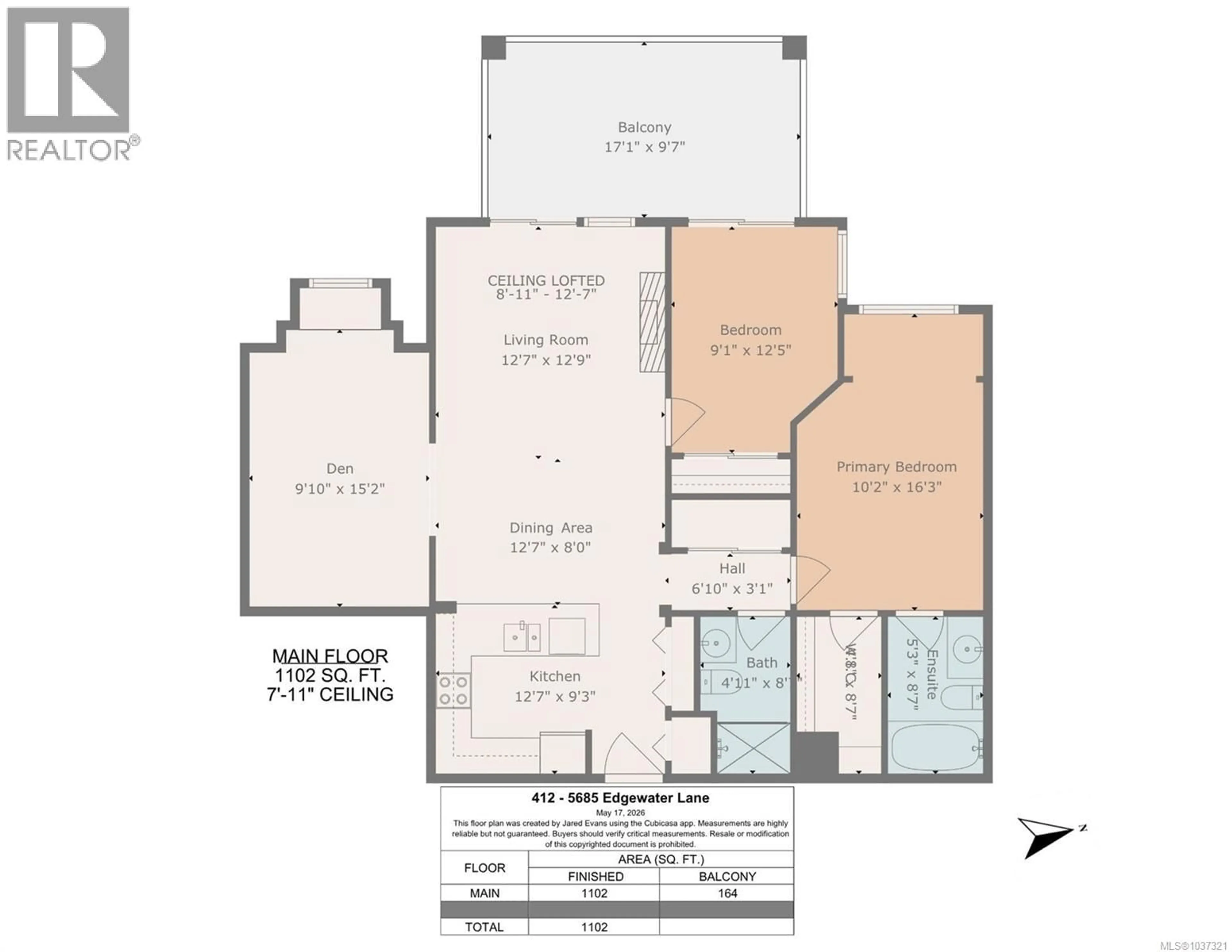 Floor plan for 412 - 5685 EDGEWATER LANE, Nanaimo British Columbia V9T6K3