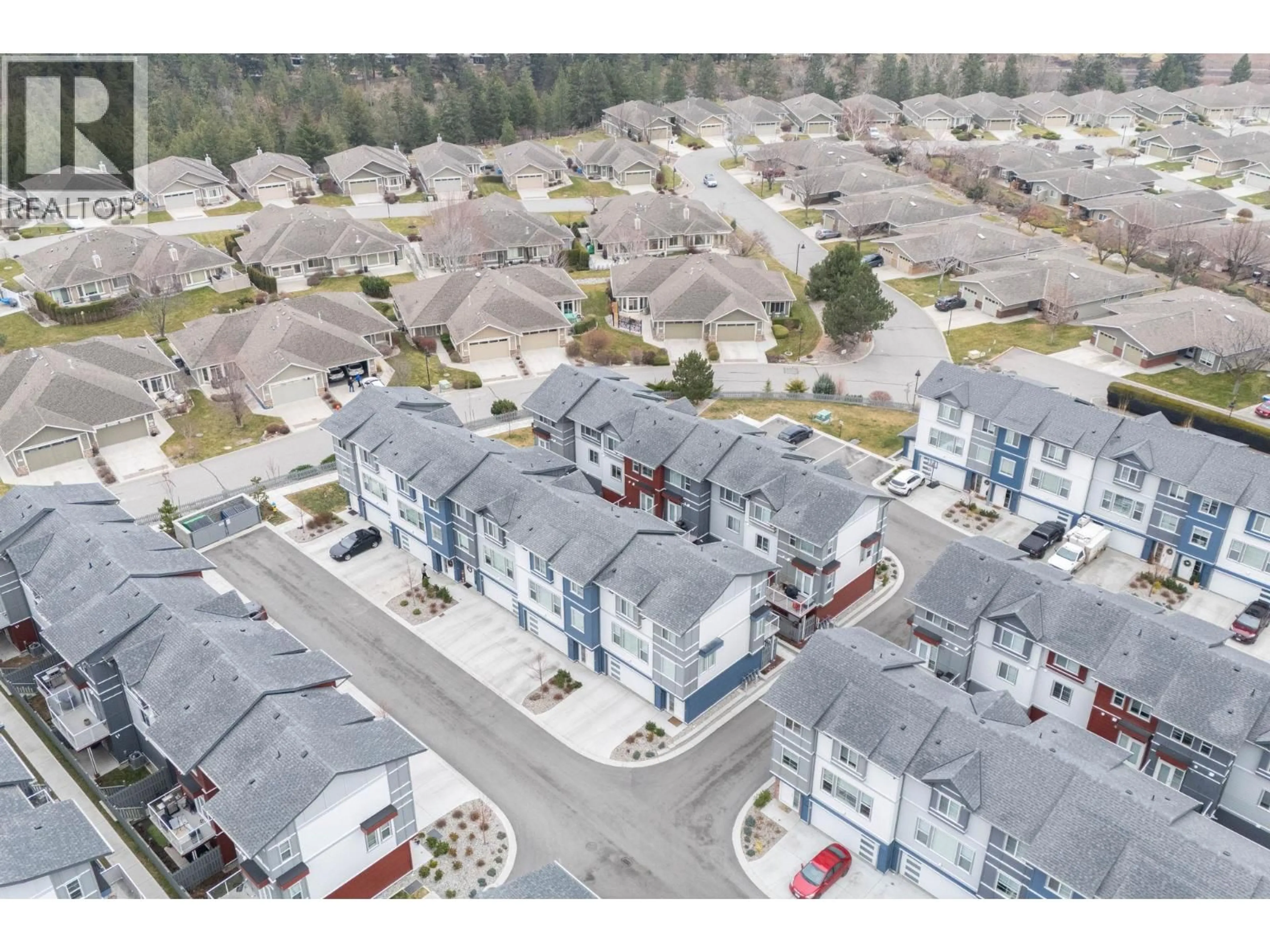 A pic from outside/outdoor area/front of a property/back of a property/a pic from drone, street for 126 - 4025 GELLATLY ROAD SOUTH, West Kelowna British Columbia V4T0E6