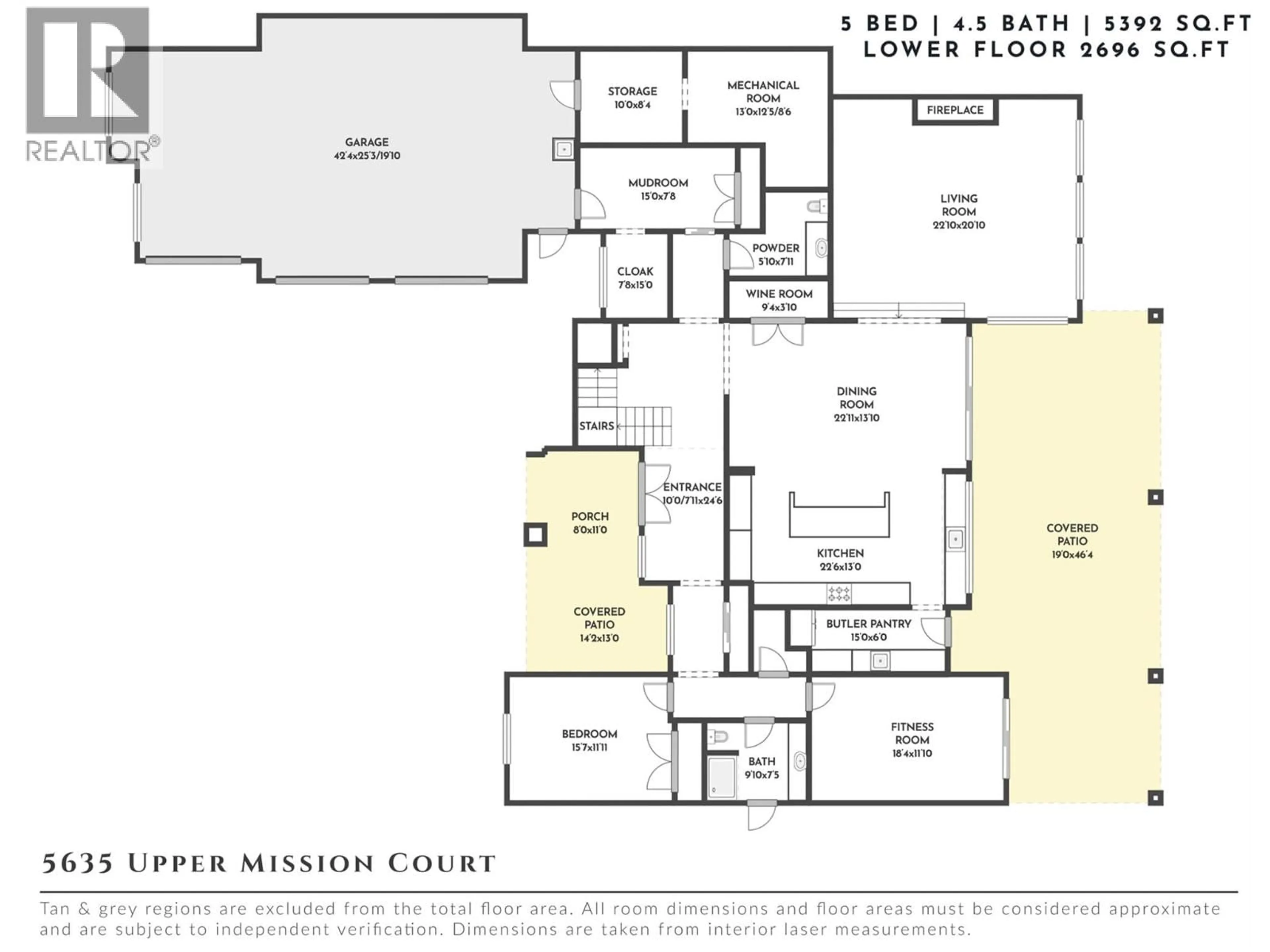 Floor plan for 5635 UPPER MISSION COURT, Kelowna British Columbia V1W0C5