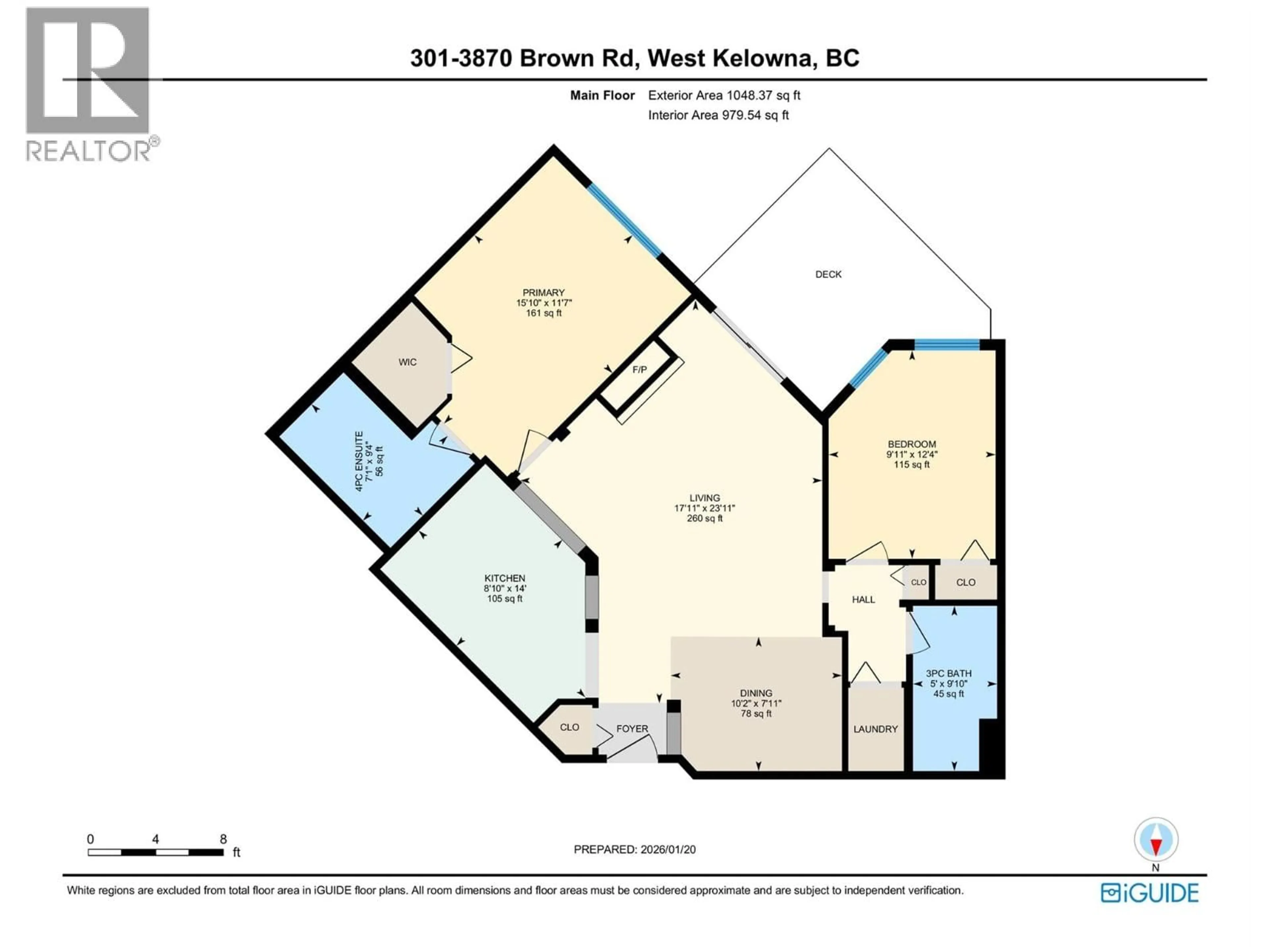 Floor plan for 301 - 3870 BROWN ROAD, West Kelowna British Columbia V4T2J5