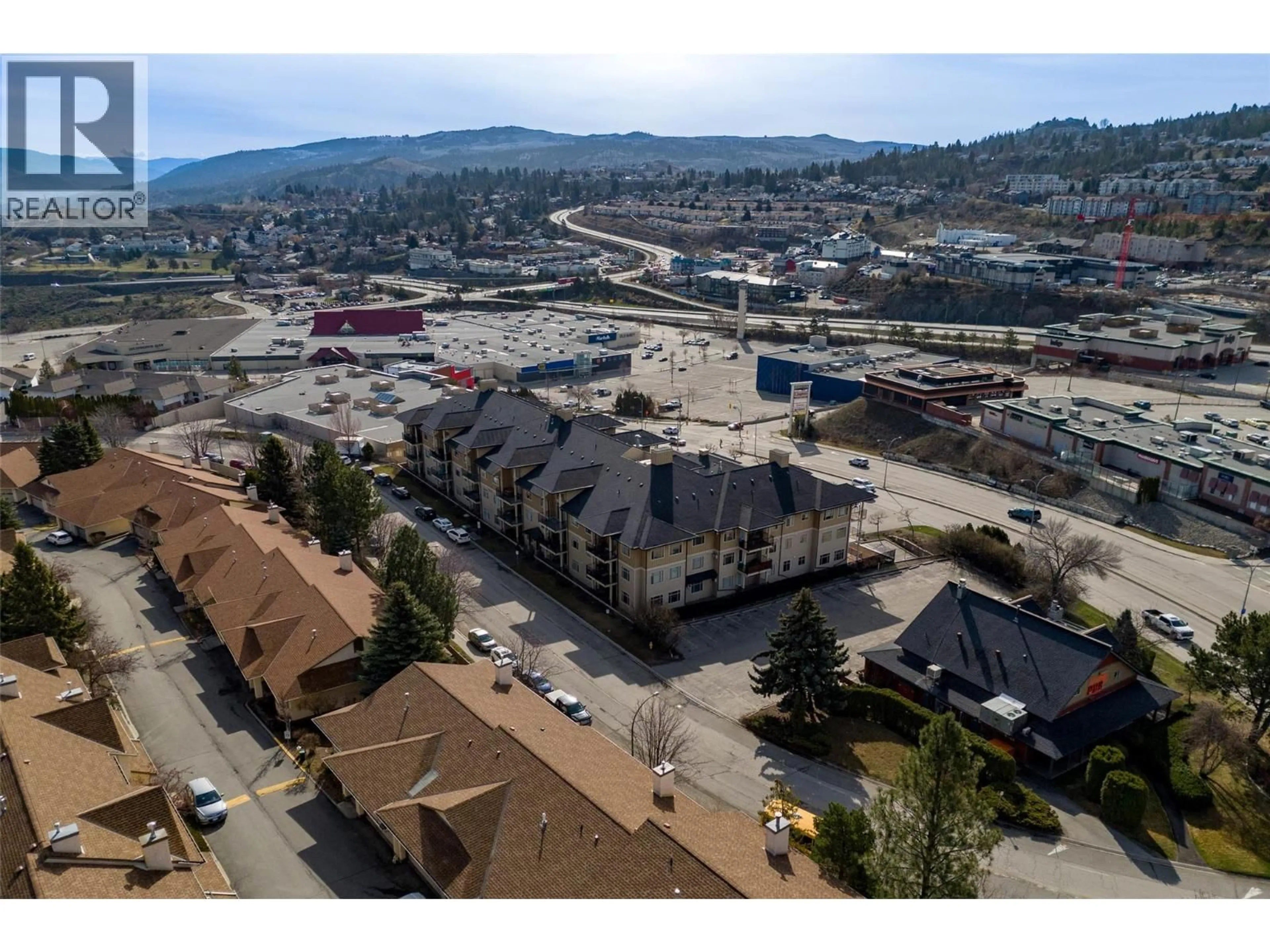 A pic from outside/outdoor area/front of a property/back of a property/a pic from drone, mountain view for 214 - 1390 HILLSIDE DRIVE, Kamloops British Columbia V2E0A6
