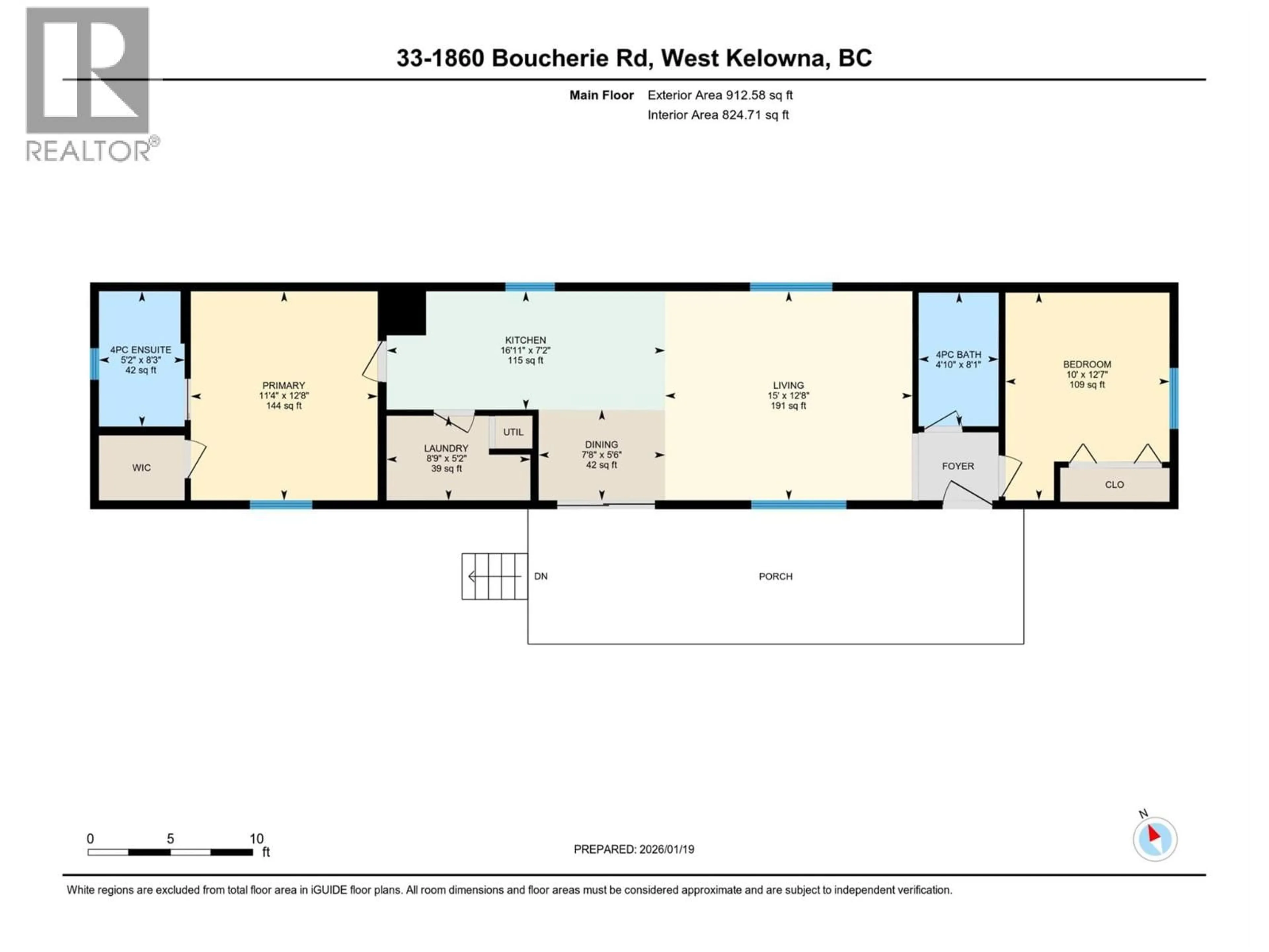 Floor plan for 33 - 1860 BOUCHERIE ROAD, West Kelowna British Columbia V4T2A2