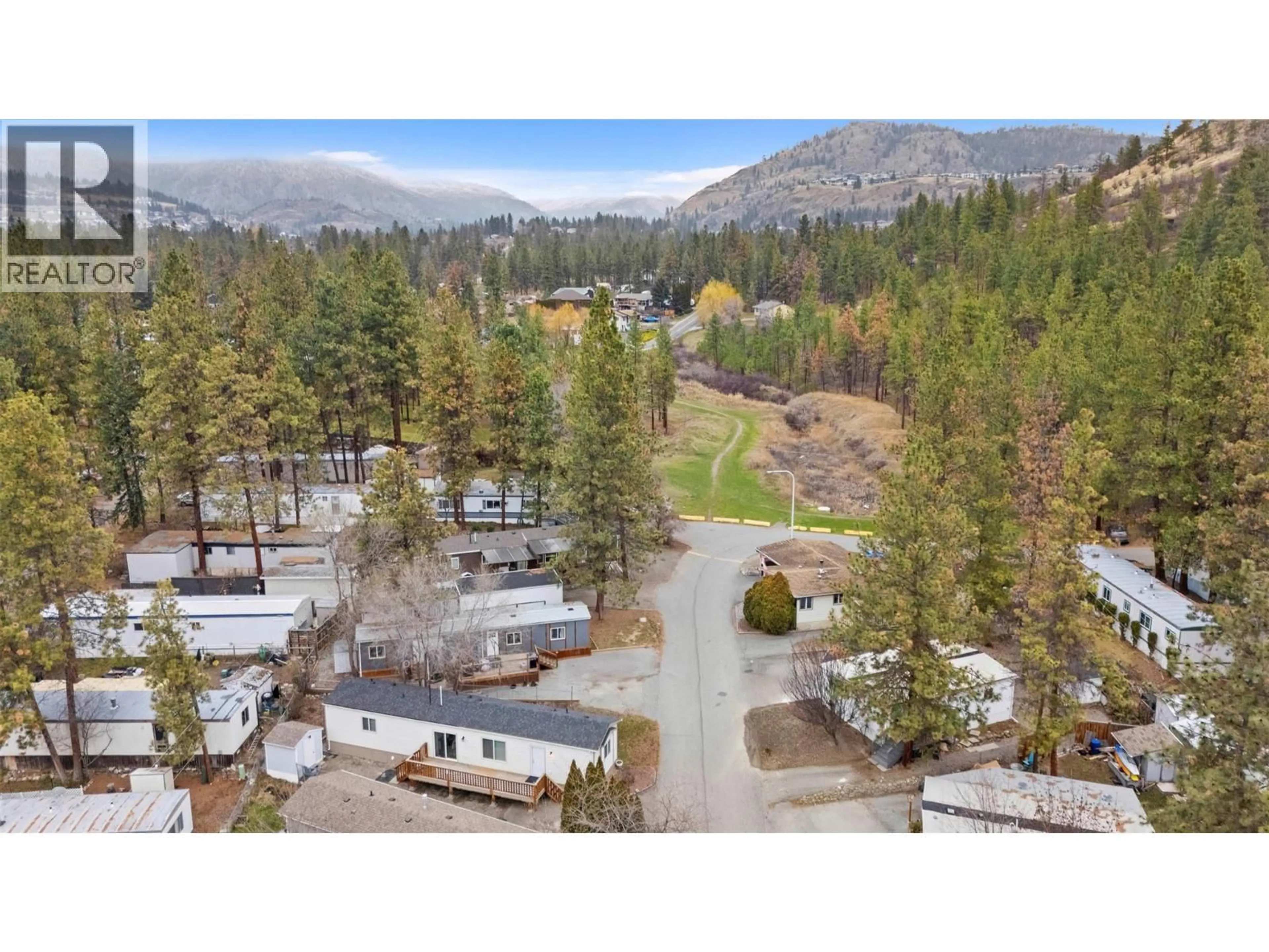 A pic from outside/outdoor area/front of a property/back of a property/a pic from drone, mountain view for 33 - 1860 BOUCHERIE ROAD, West Kelowna British Columbia V4T2A2