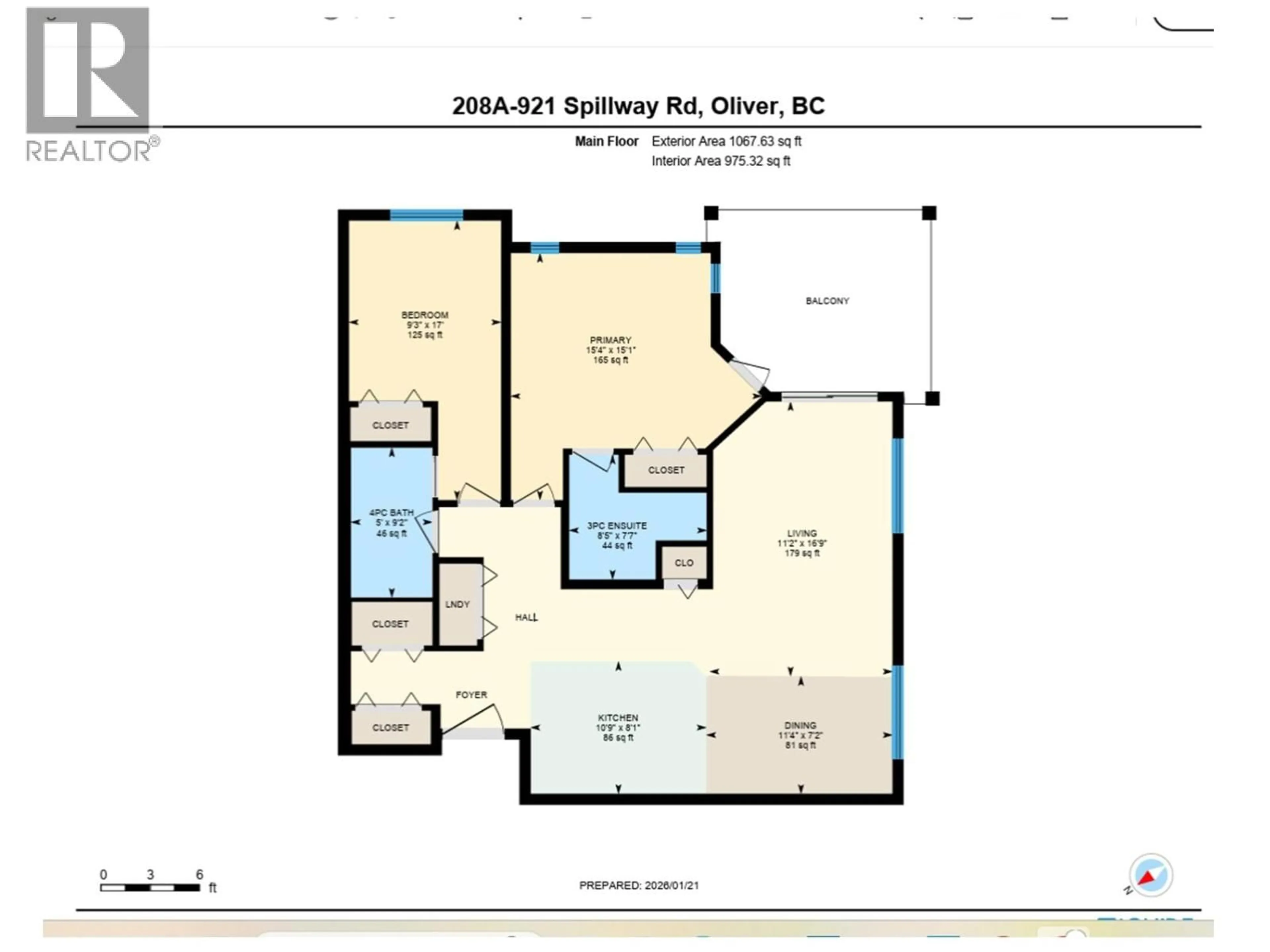 Floor plan for 208A - 921 SPILLWAY ROAD, Oliver British Columbia V0H1T8
