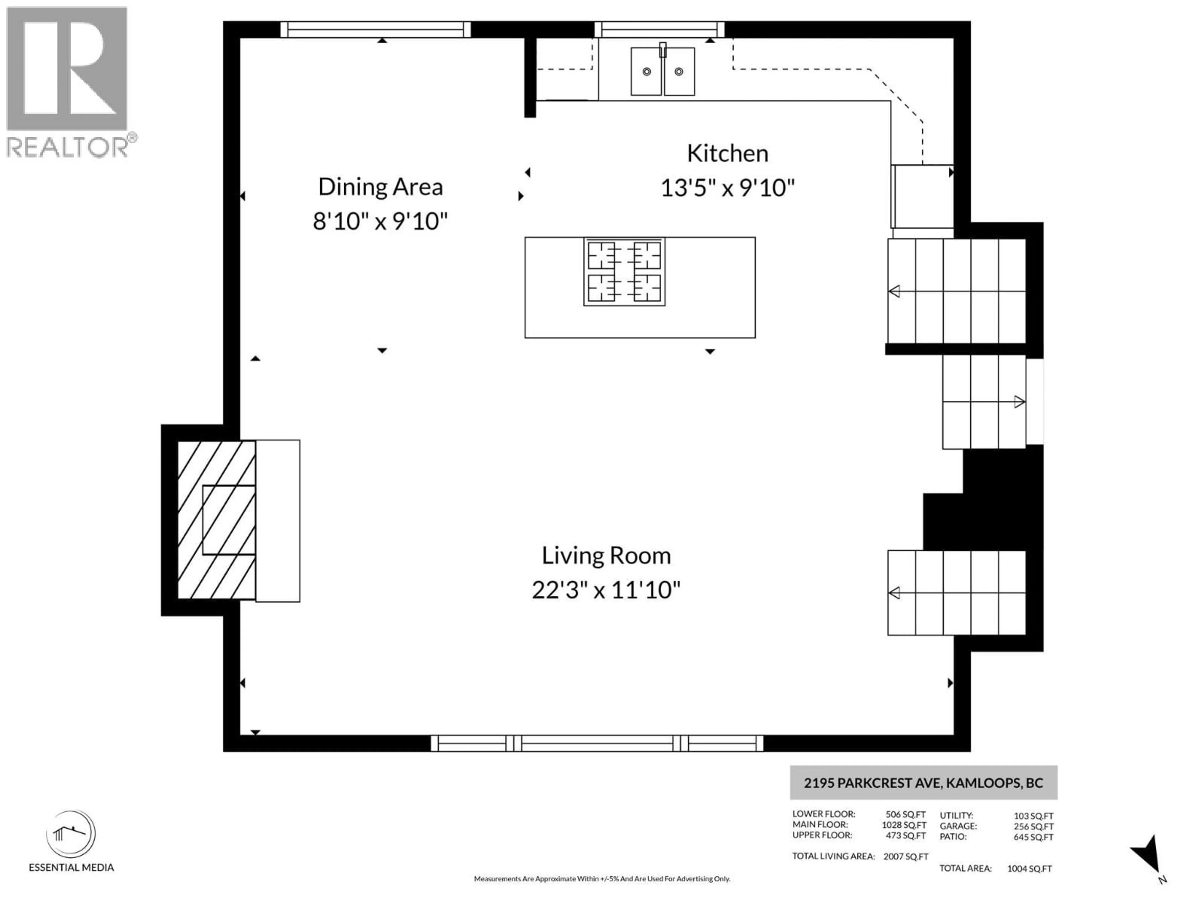 Floor plan for 2195 PARKCREST AVENUE, Kamloops British Columbia V2B4X9