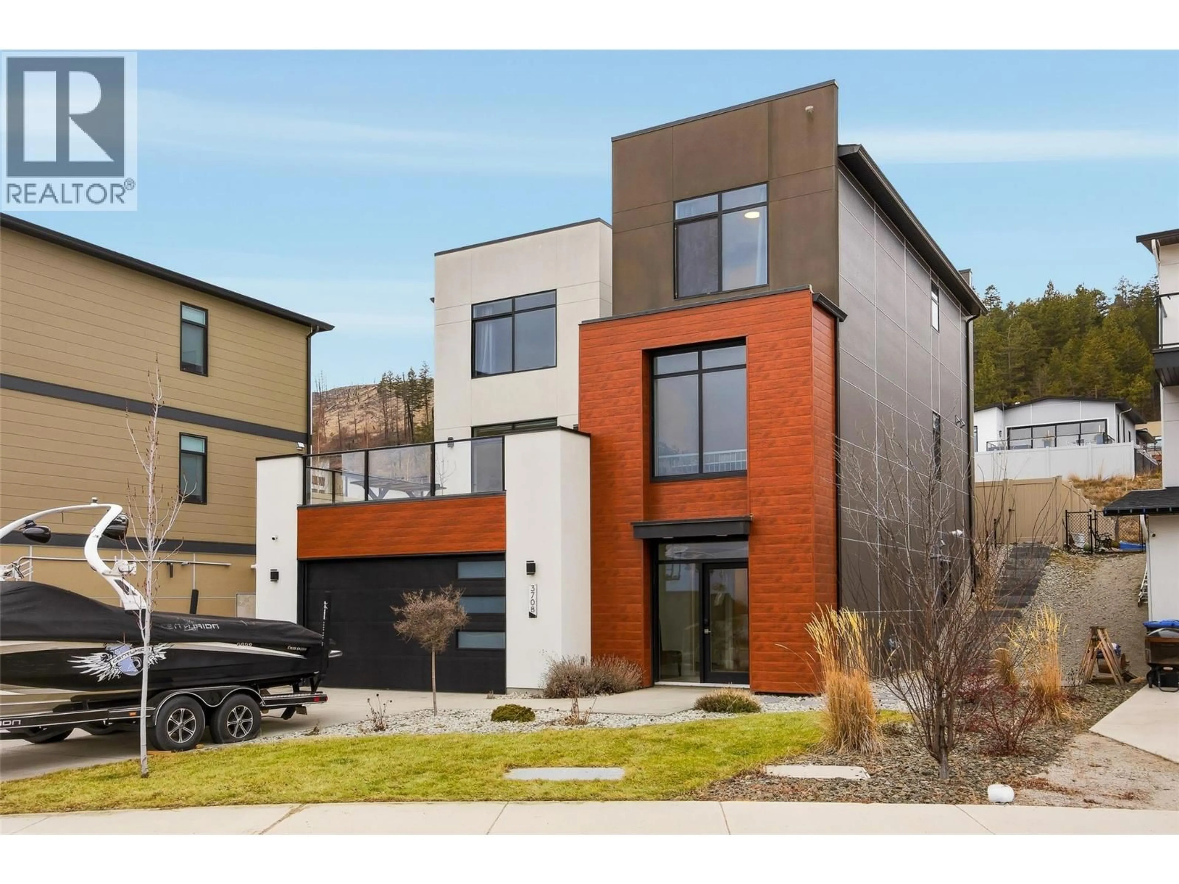 Home with brick exterior material, street for 3708 MORNINGSIDE DRIVE, West Kelowna British Columbia V4T0B1