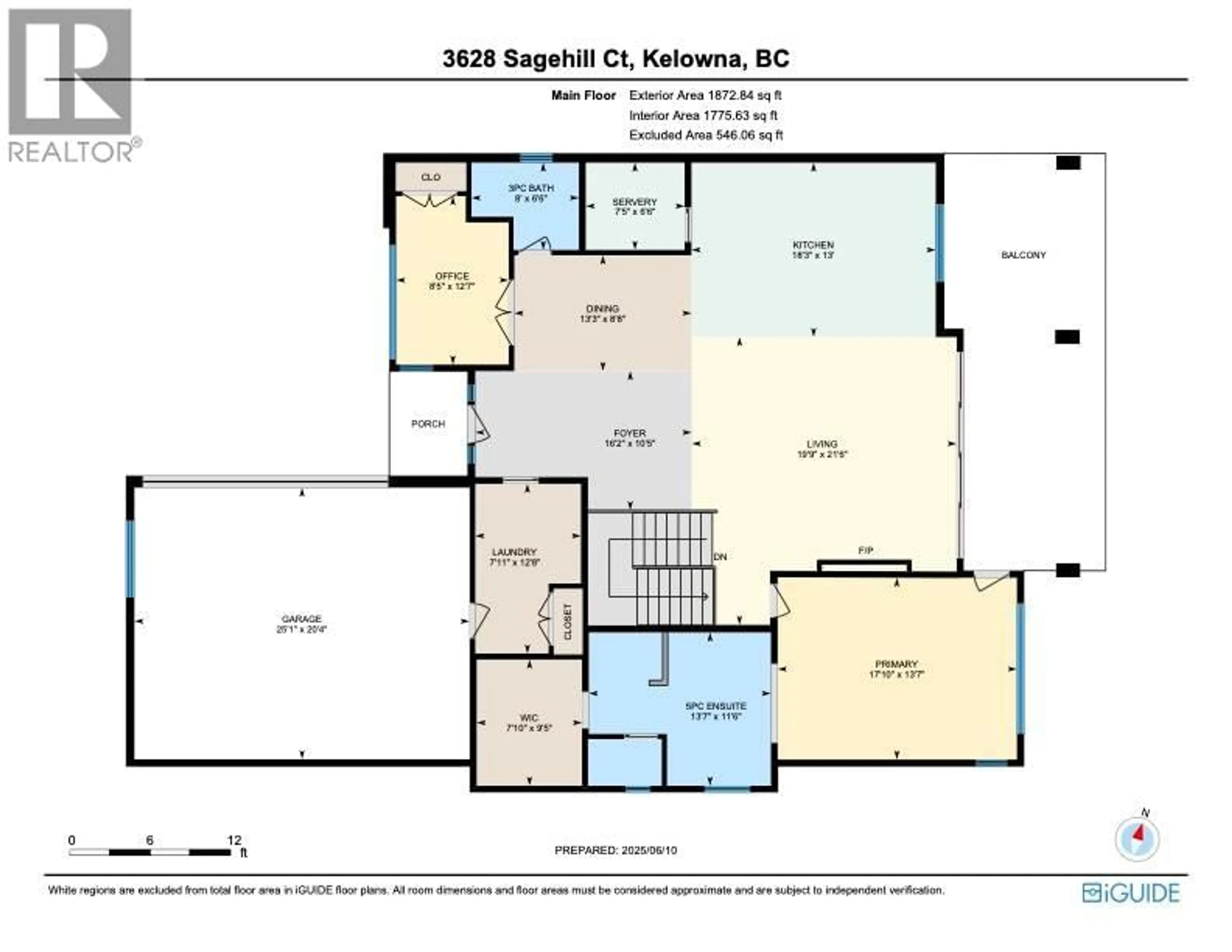 Floor plan for 3628 SAGEHILL COURT, Kelowna British Columbia V1V3G2