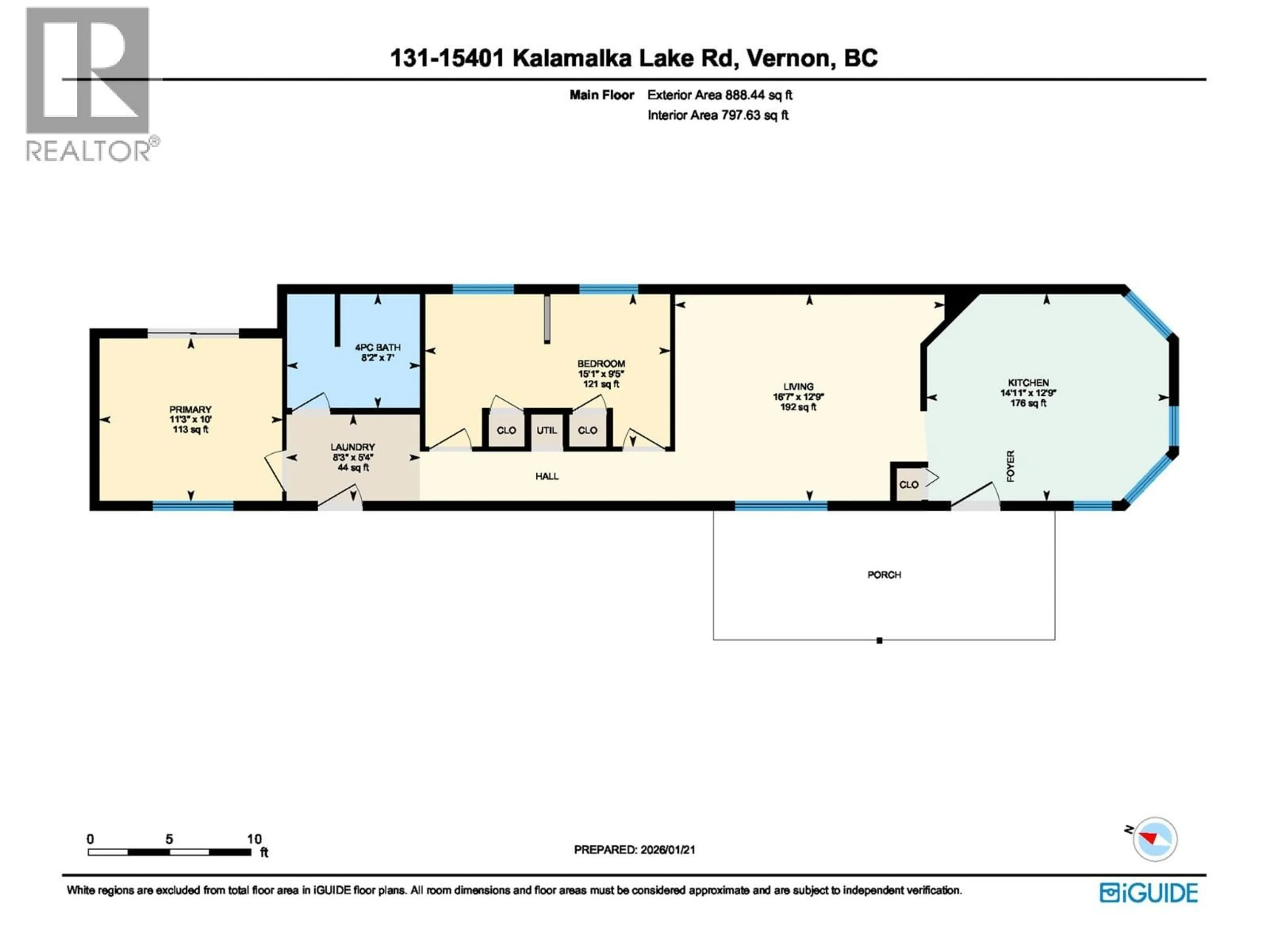 Floor plan for 131 - 15401 KALAMALKA ROAD, Coldstream British Columbia V1B1Z3