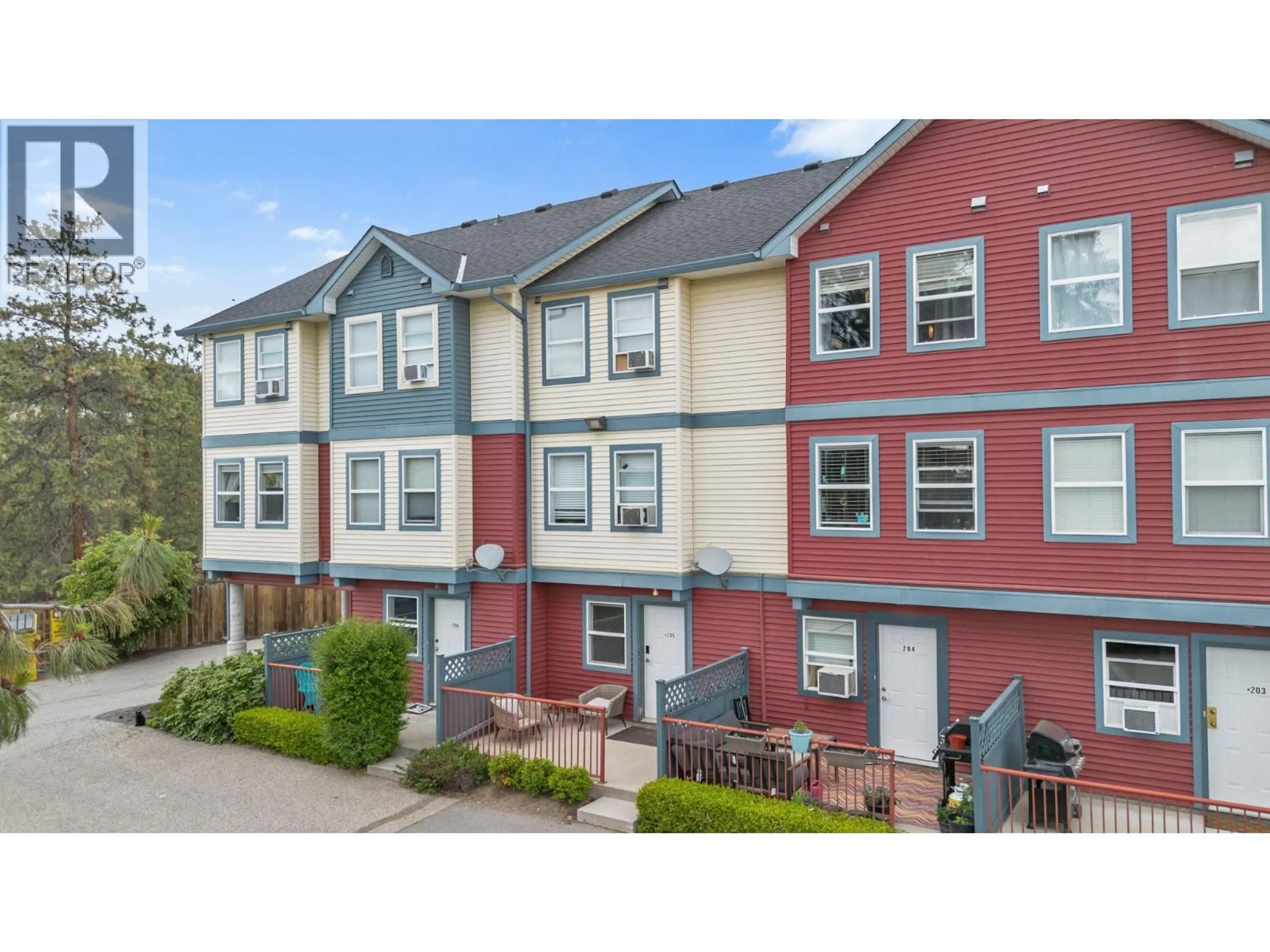 A pic from outside/outdoor area/front of a property/back of a property/a pic from drone, street for 205 - 2585 HEBERT ROAD, West Kelowna British Columbia V4T2W4