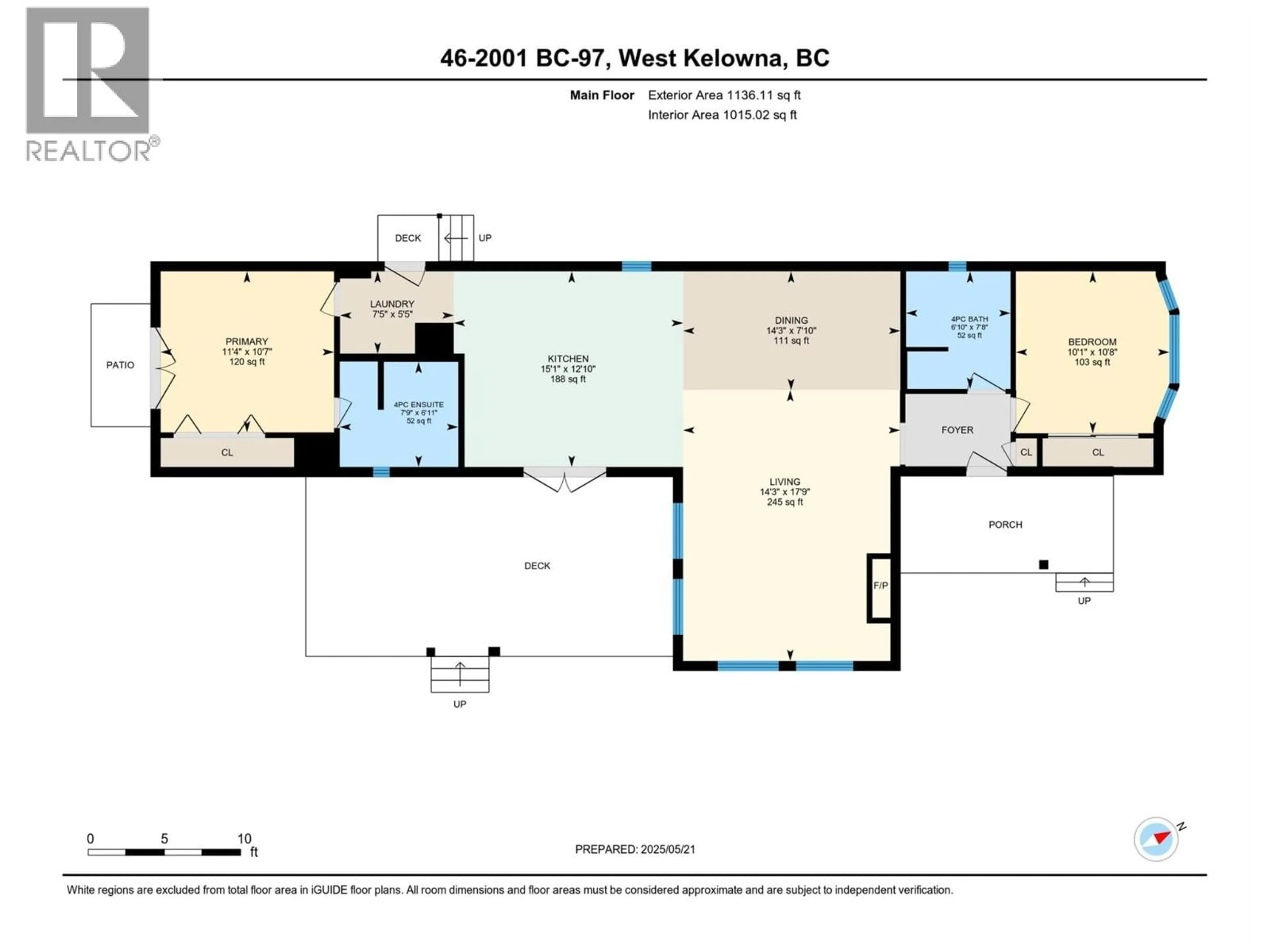 Floor plan for 46 - 2001 97 S HIGHWAY, West Kelowna British Columbia V1Z3M8