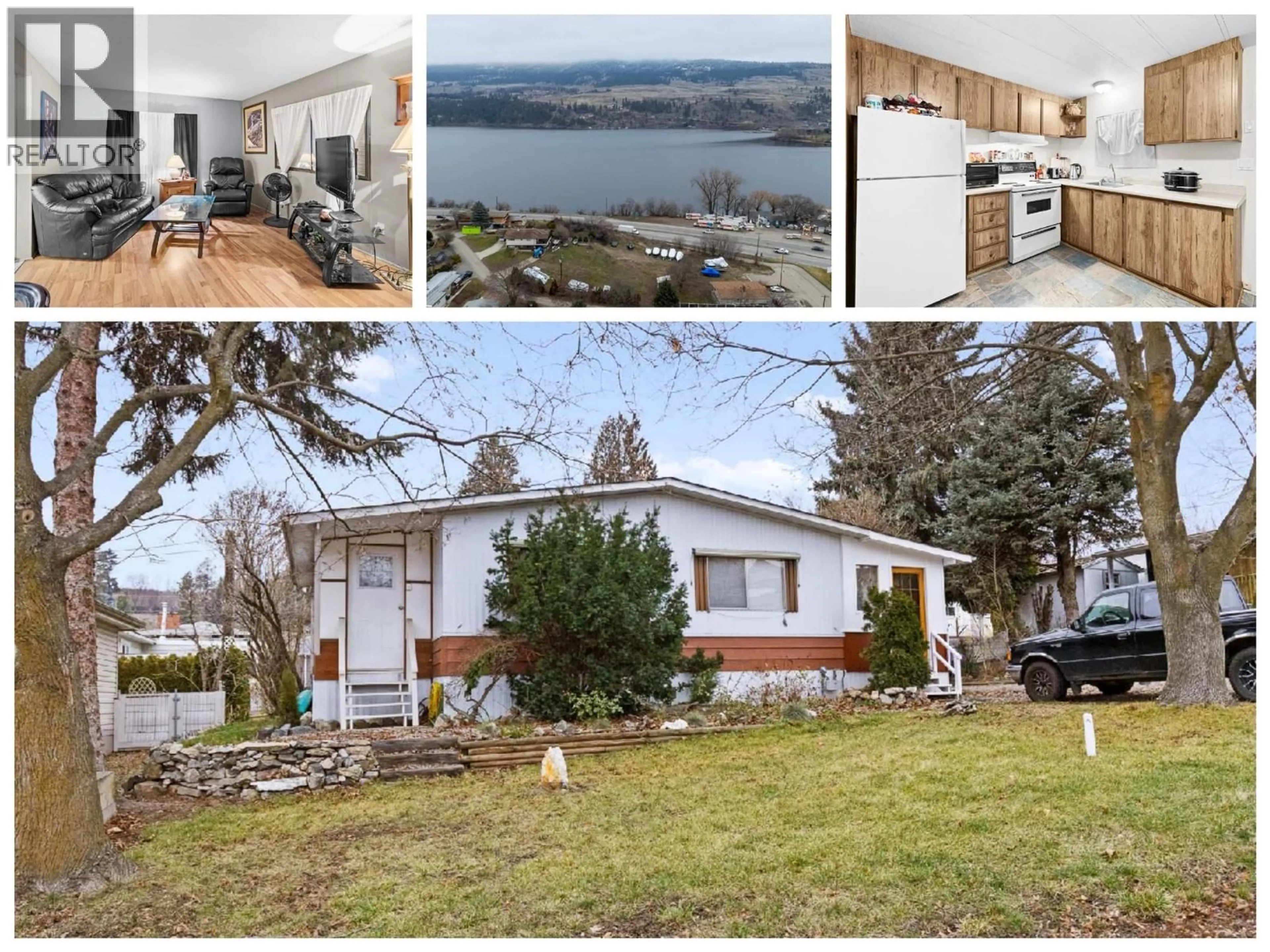 A pic from outside/outdoor area/front of a property/back of a property/a pic from drone, water/lake/river/ocean view for 25 - 12022 PRETTY ROAD, Lake Country British Columbia V4V1H1