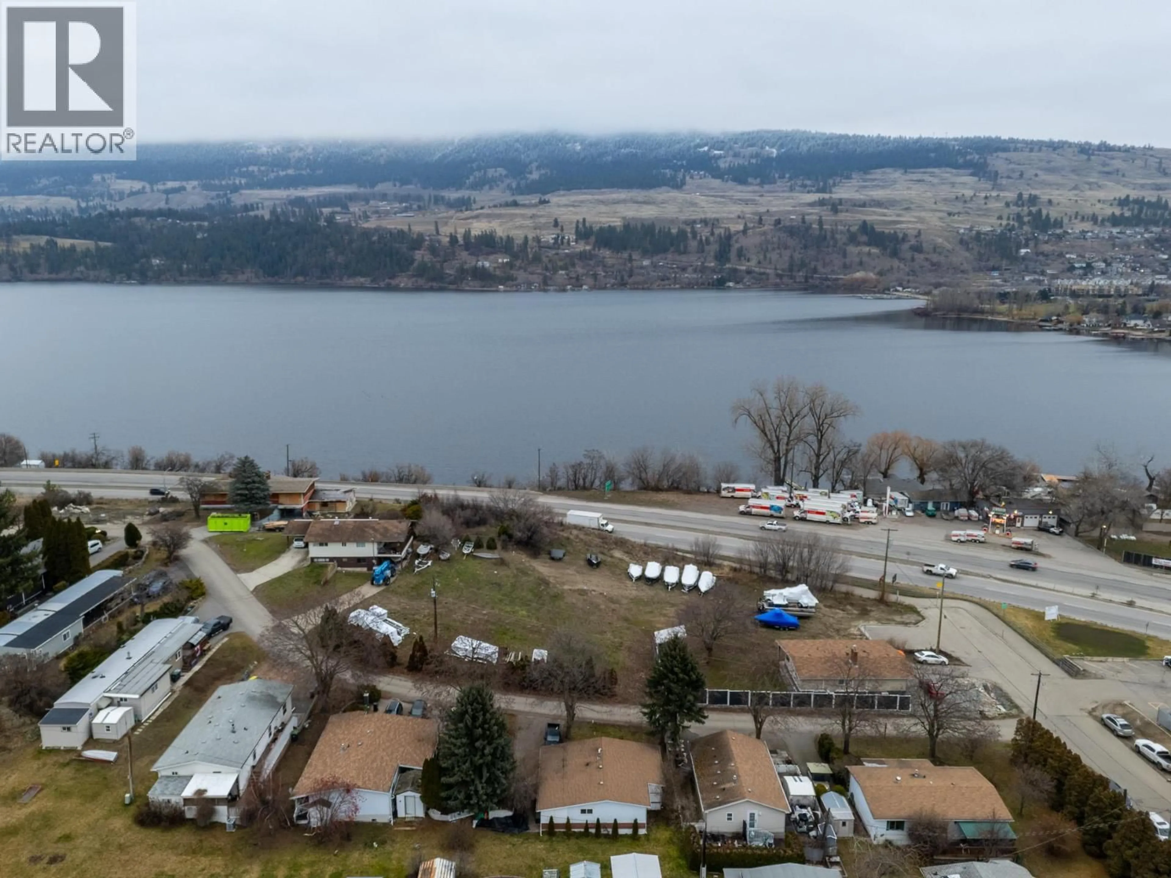 A pic from outside/outdoor area/front of a property/back of a property/a pic from drone, water/lake/river/ocean view for 25 - 12022 PRETTY ROAD, Lake Country British Columbia V4V1H1