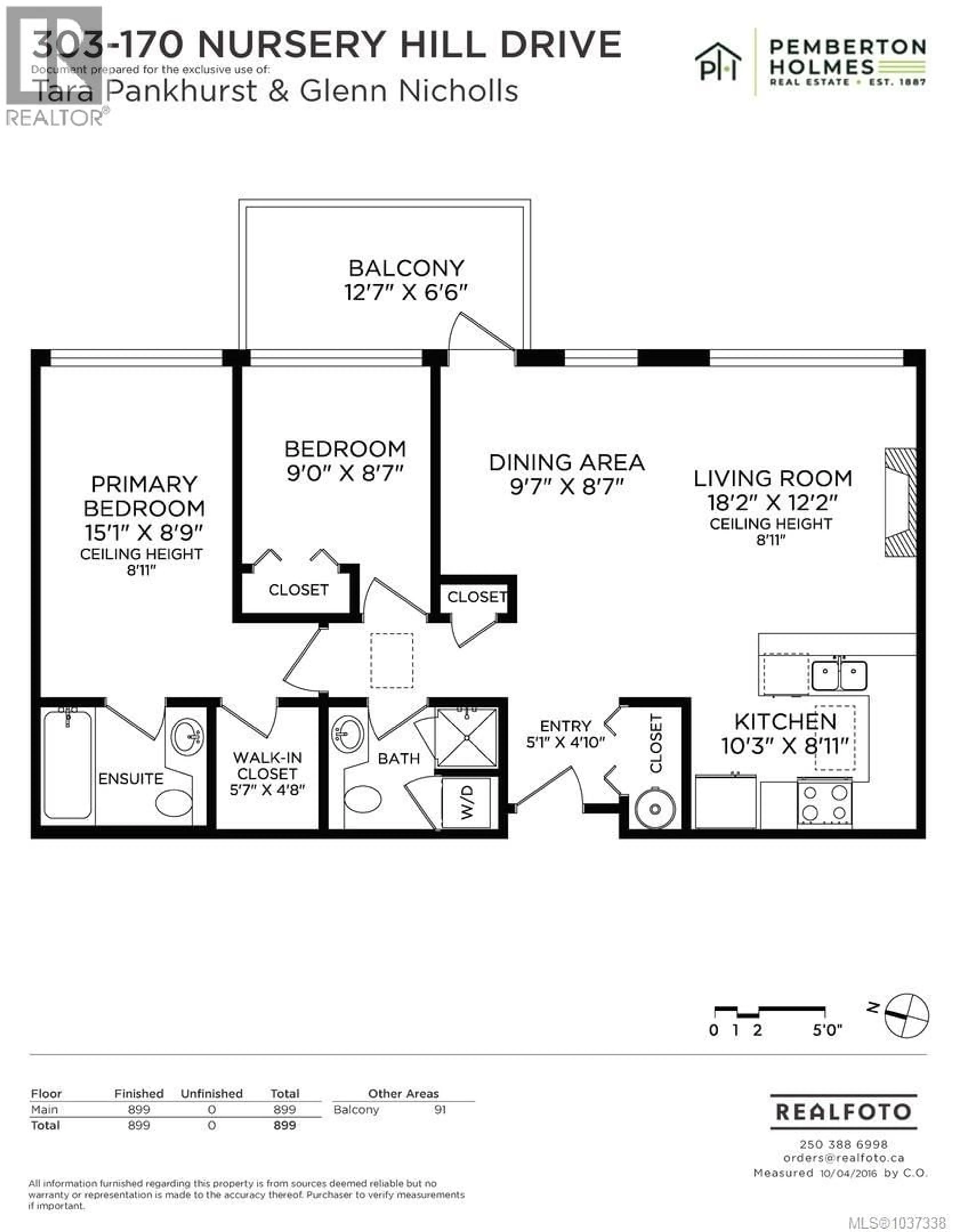 Floor plan for 303 - 170 NURSERY HILL DRIVE, View Royal British Columbia V9B0P2