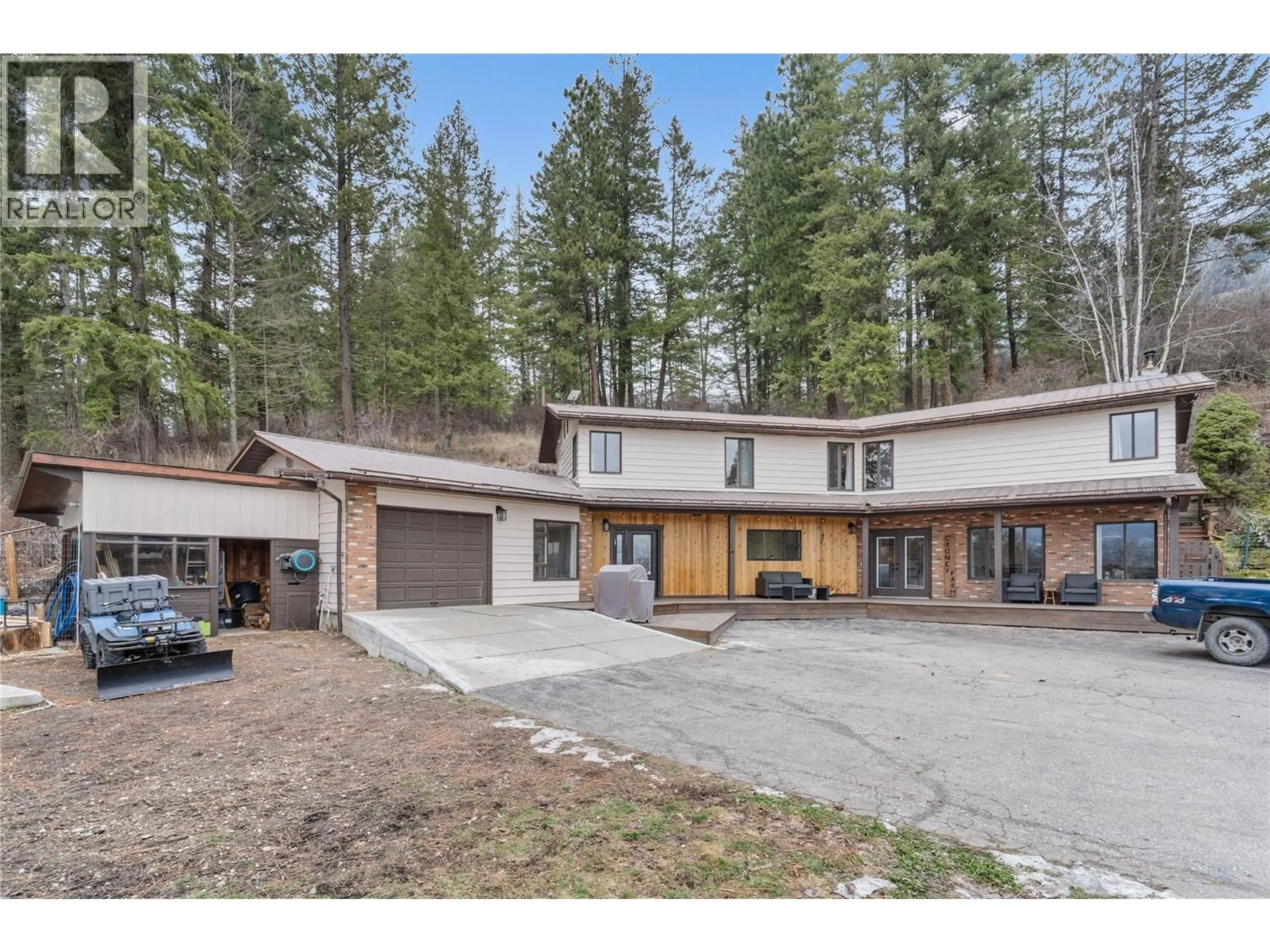 A pic from outside/outdoor area/front of a property/back of a property/a pic from drone, unknown for 173 BRASH ALLEN ROAD, Enderby British Columbia V0E1V4