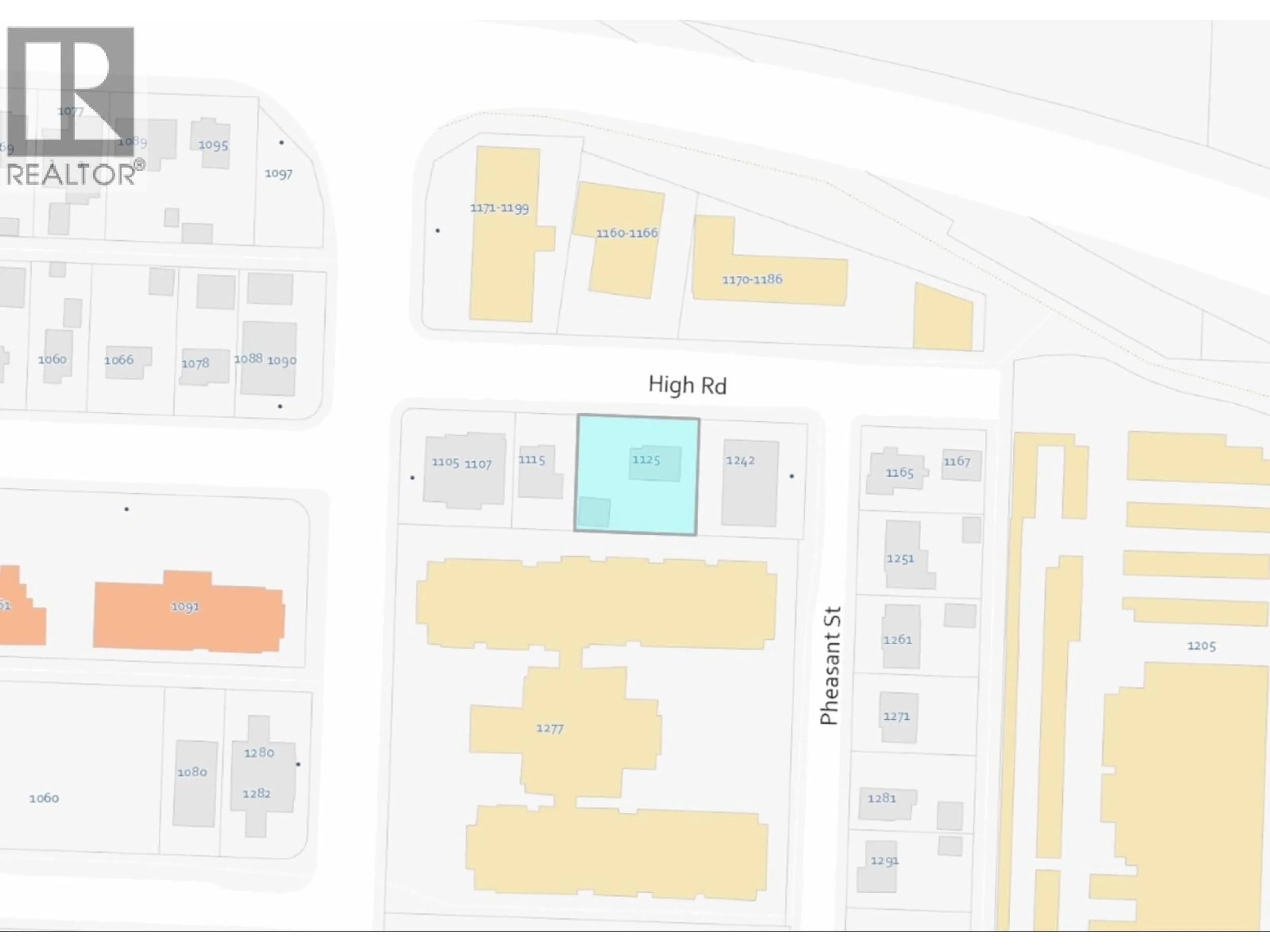 Picture of a map for 1125 HIGH ROAD, Kelowna British Columbia V1Y7A9
