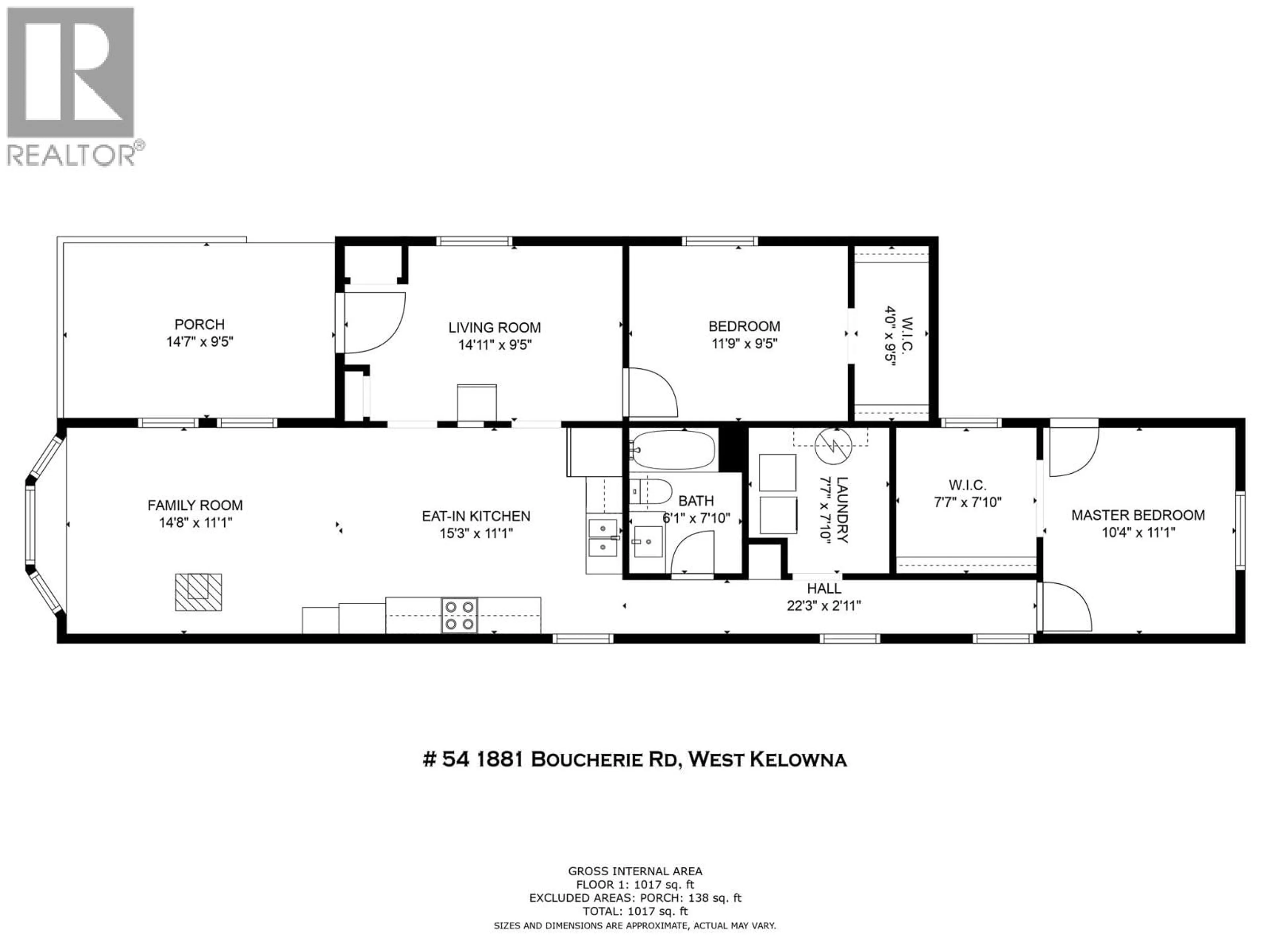 Floor plan for 54 - 1881 BOUCHERIE ROAD, West Kelowna British Columbia V4T0C9
