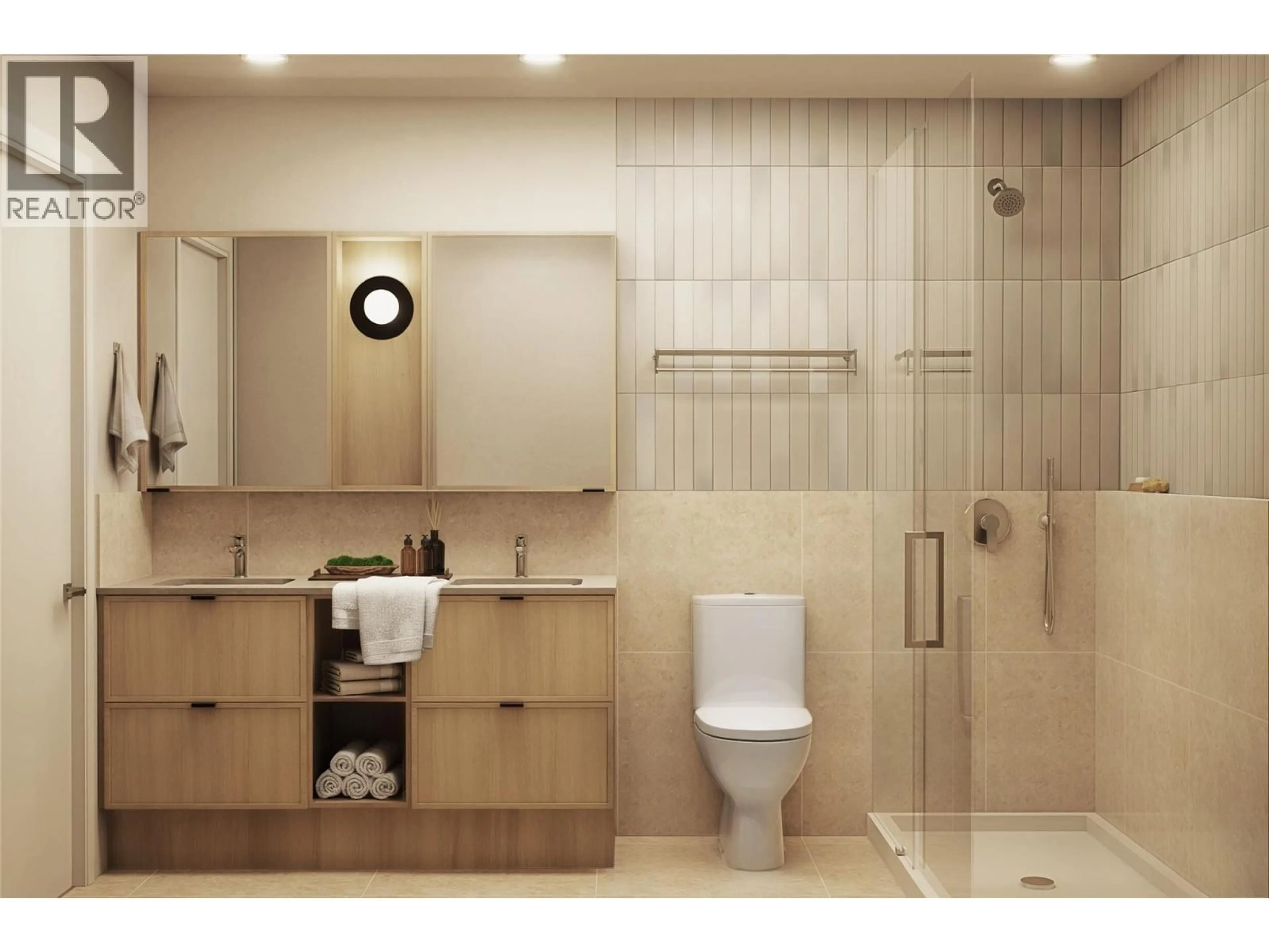 Contemporary bathroom, ceramic/tile floor for 303 - 1010 TELEMARK ROAD, Rossland British Columbia V0G1Y0