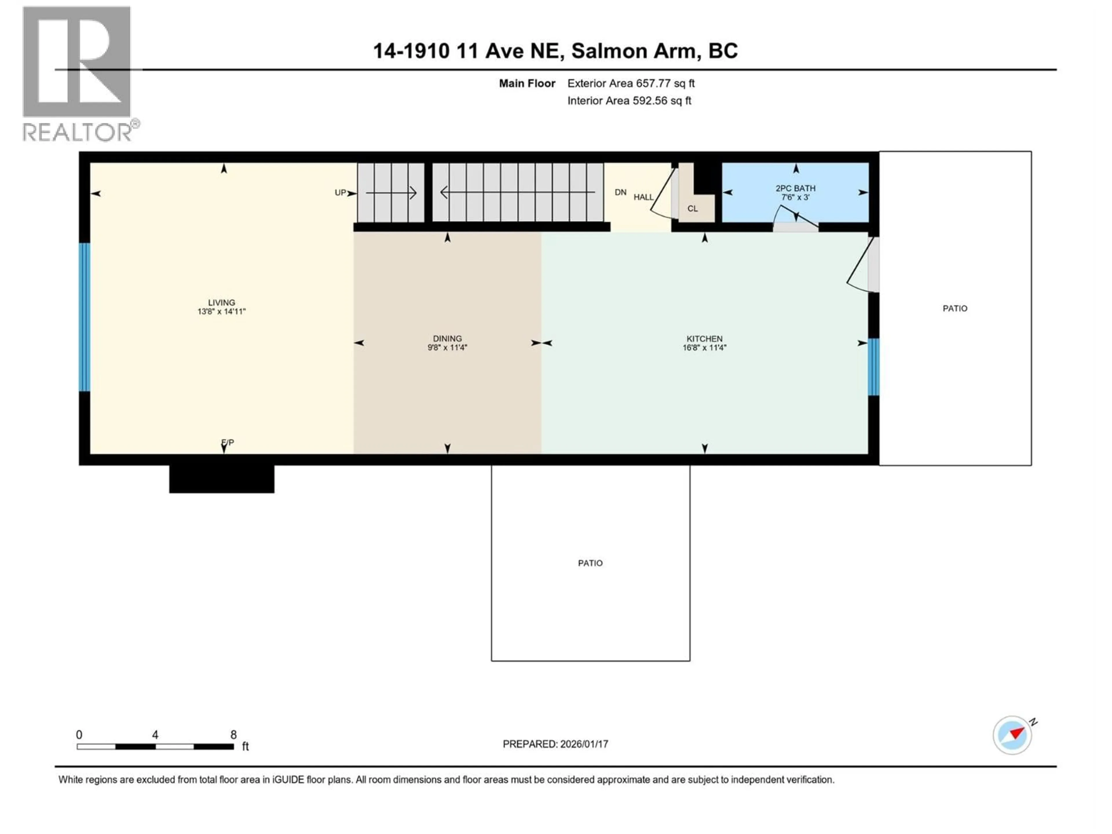 Floor plan for 14 - 1910 11 AVENUE NORTHEAST, Salmon Arm British Columbia V1E2V5