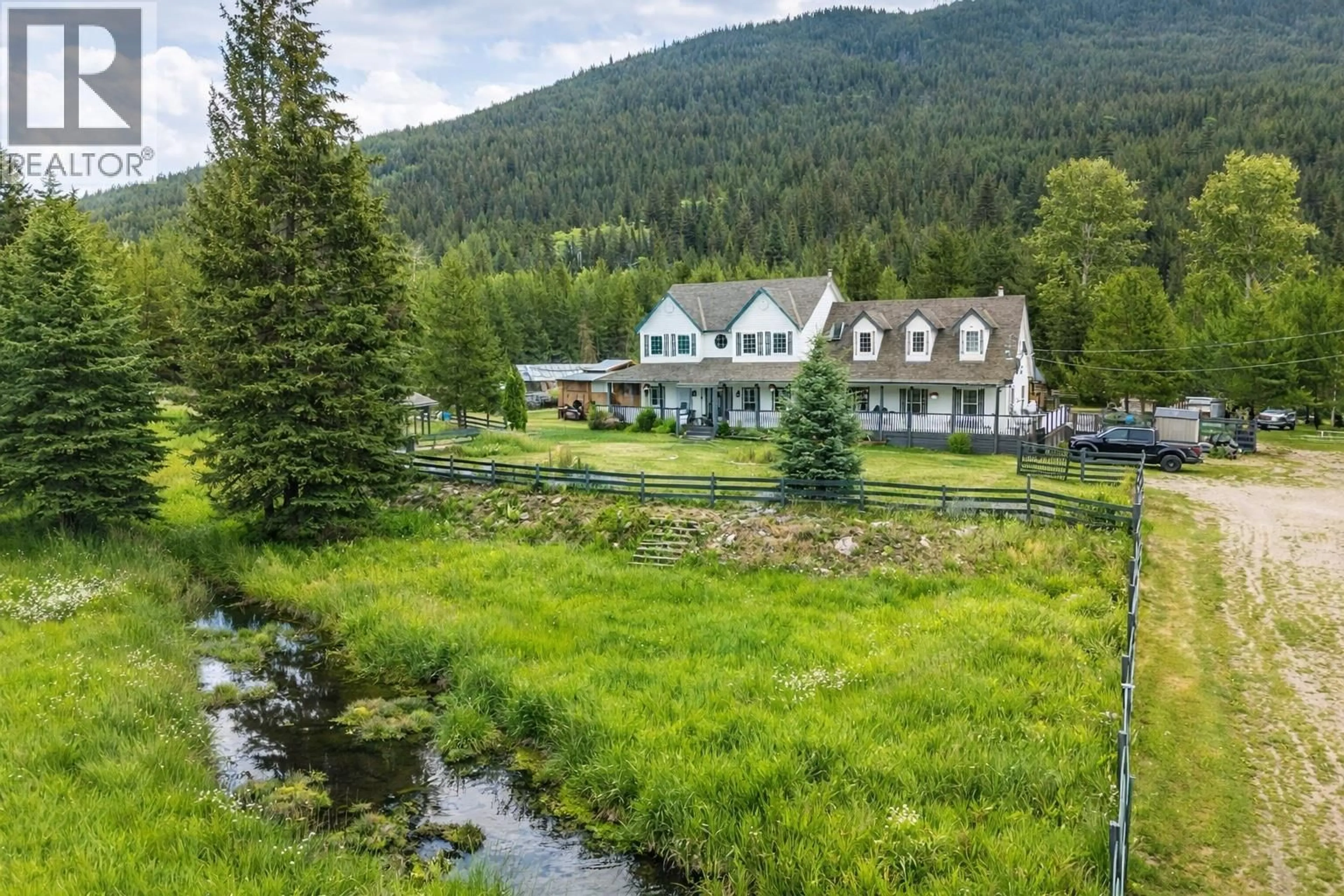 A pic from outside/outdoor area/front of a property/back of a property/a pic from drone, mountain view for 2397 PRINCETON SUMMERLAND ROAD, Princeton British Columbia V0X1W0