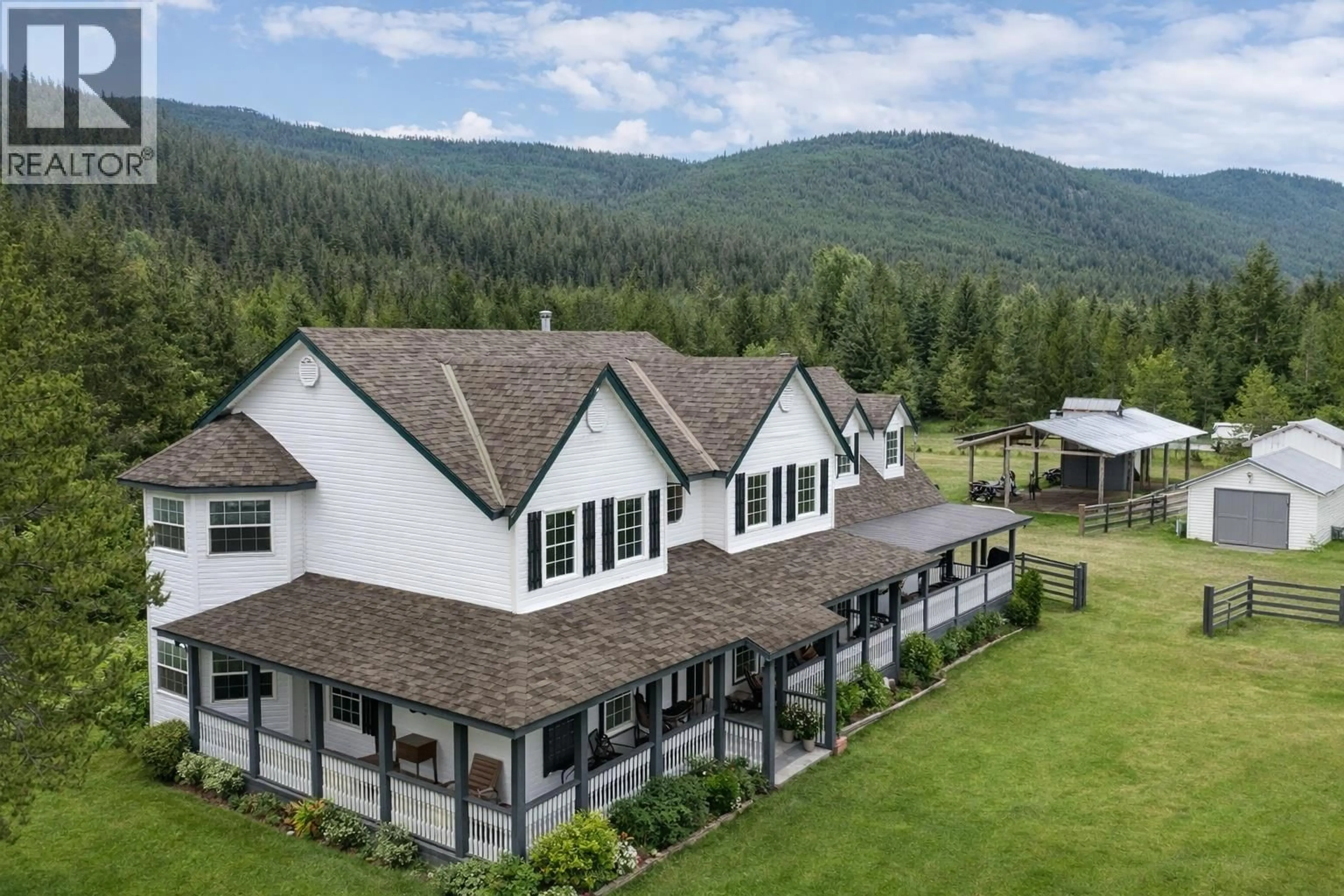 A pic from outside/outdoor area/front of a property/back of a property/a pic from drone, mountain view for 2397 PRINCETON SUMMERLAND ROAD, Princeton British Columbia V0X1W0