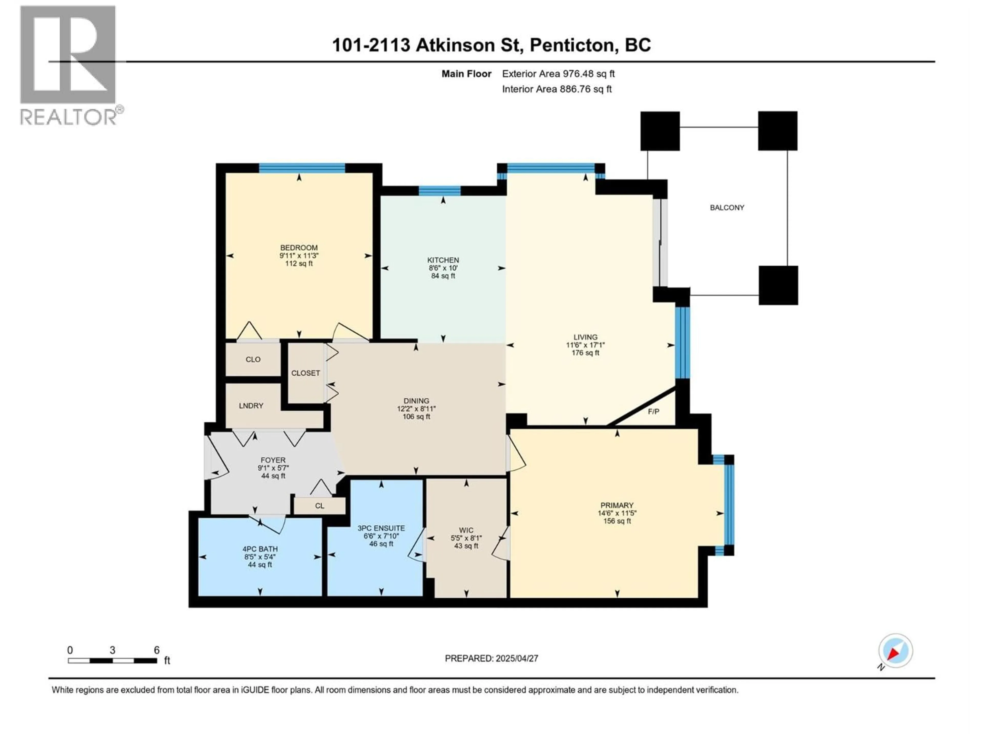 Floor plan for 101 - 2113 ATKINSON STREET, Penticton British Columbia V2A8R5