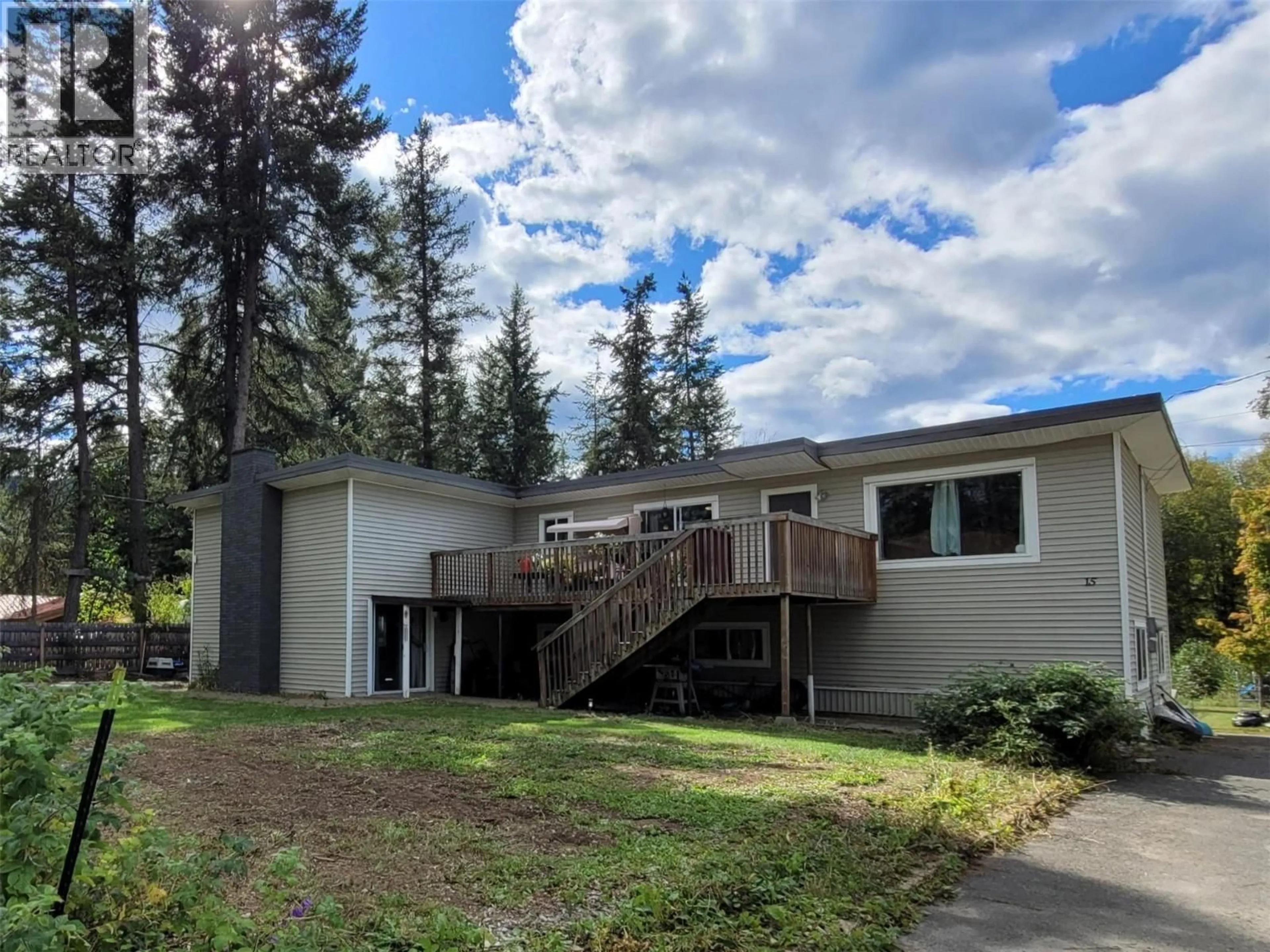 A pic from outside/outdoor area/front of a property/back of a property/a pic from drone, unknown for 15 LODGE DRIVE, Clearwater British Columbia V0E1N2
