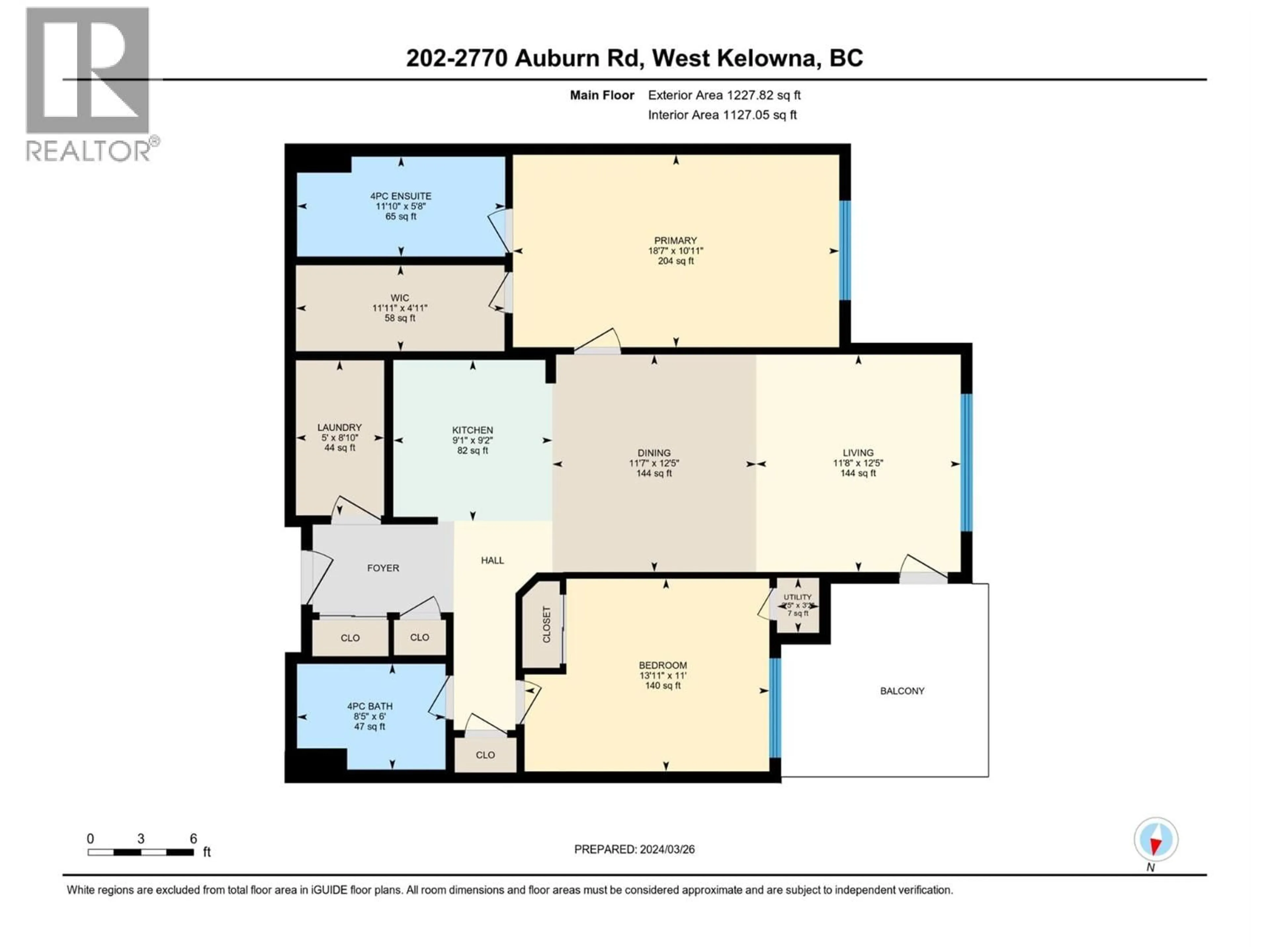 Floor plan for 202 - 2770 AUBURN ROAD, West Kelowna British Columbia V4T4C2