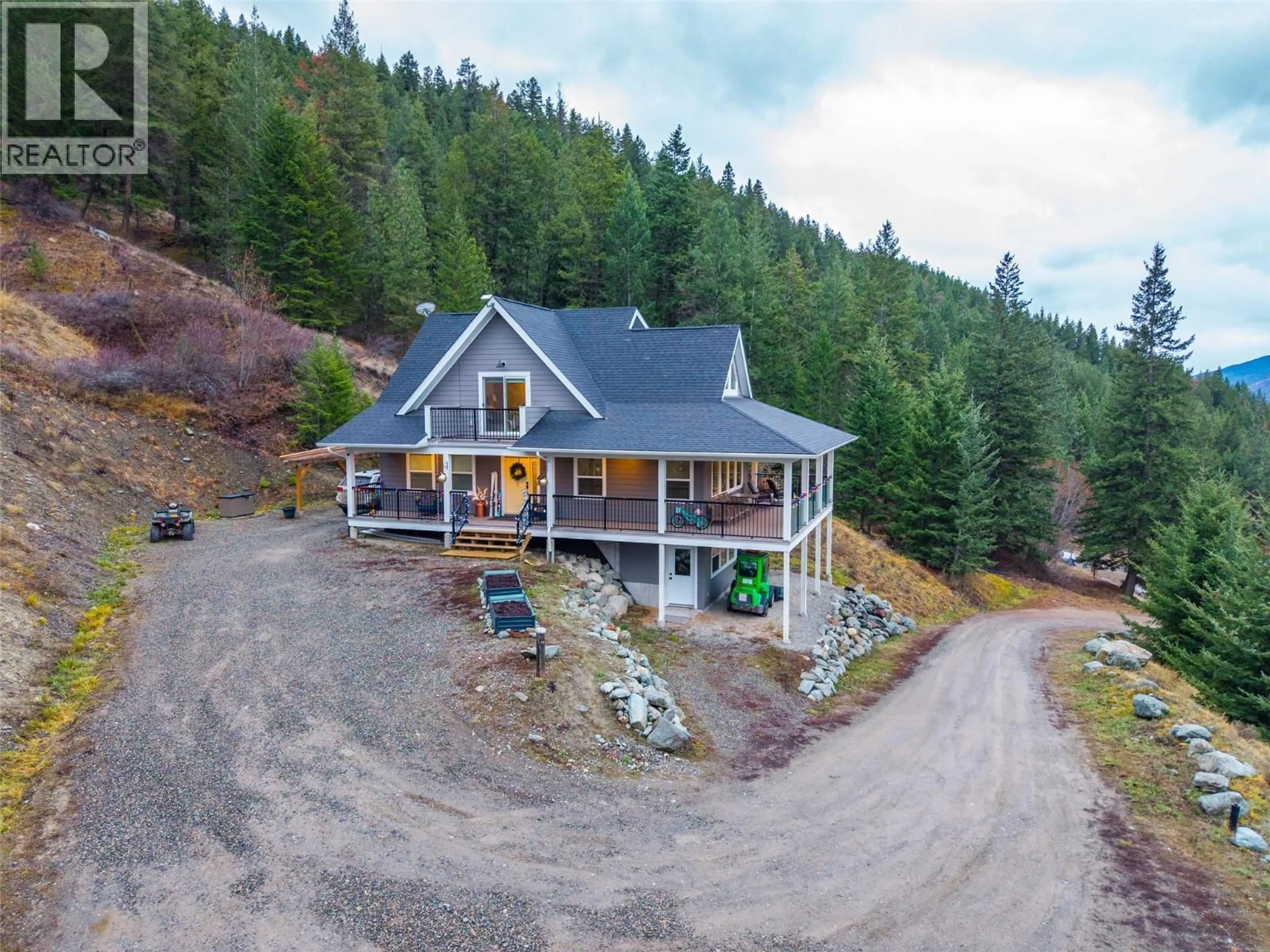 A pic from outside/outdoor area/front of a property/back of a property/a pic from drone, mountain view for 324 ORCHARD LAKE ROAD, Kamloops British Columbia V0E1E0