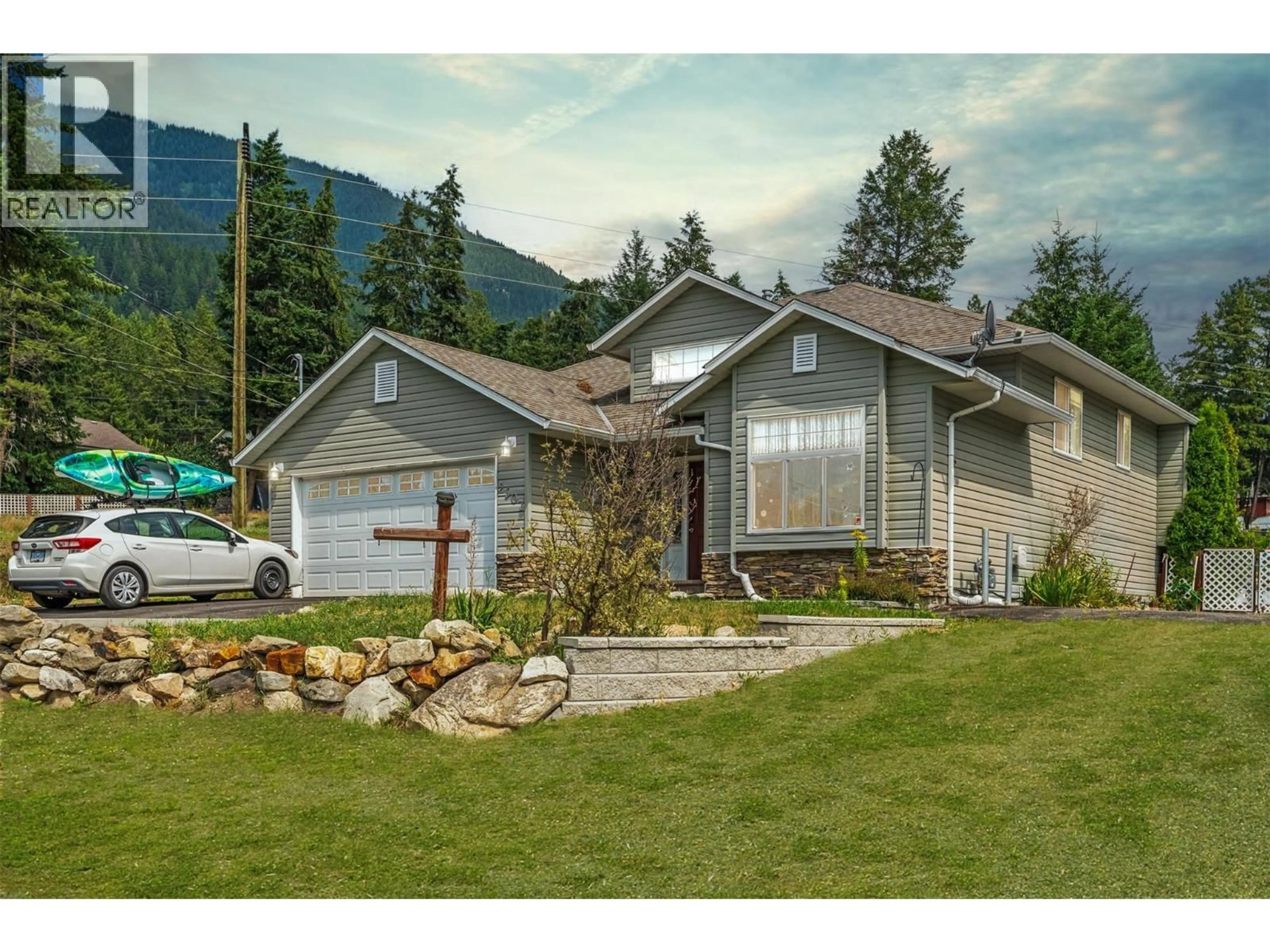Home with vinyl exterior material, mountain view for 2907 GYP ROAD, Falkland British Columbia V0E1W0