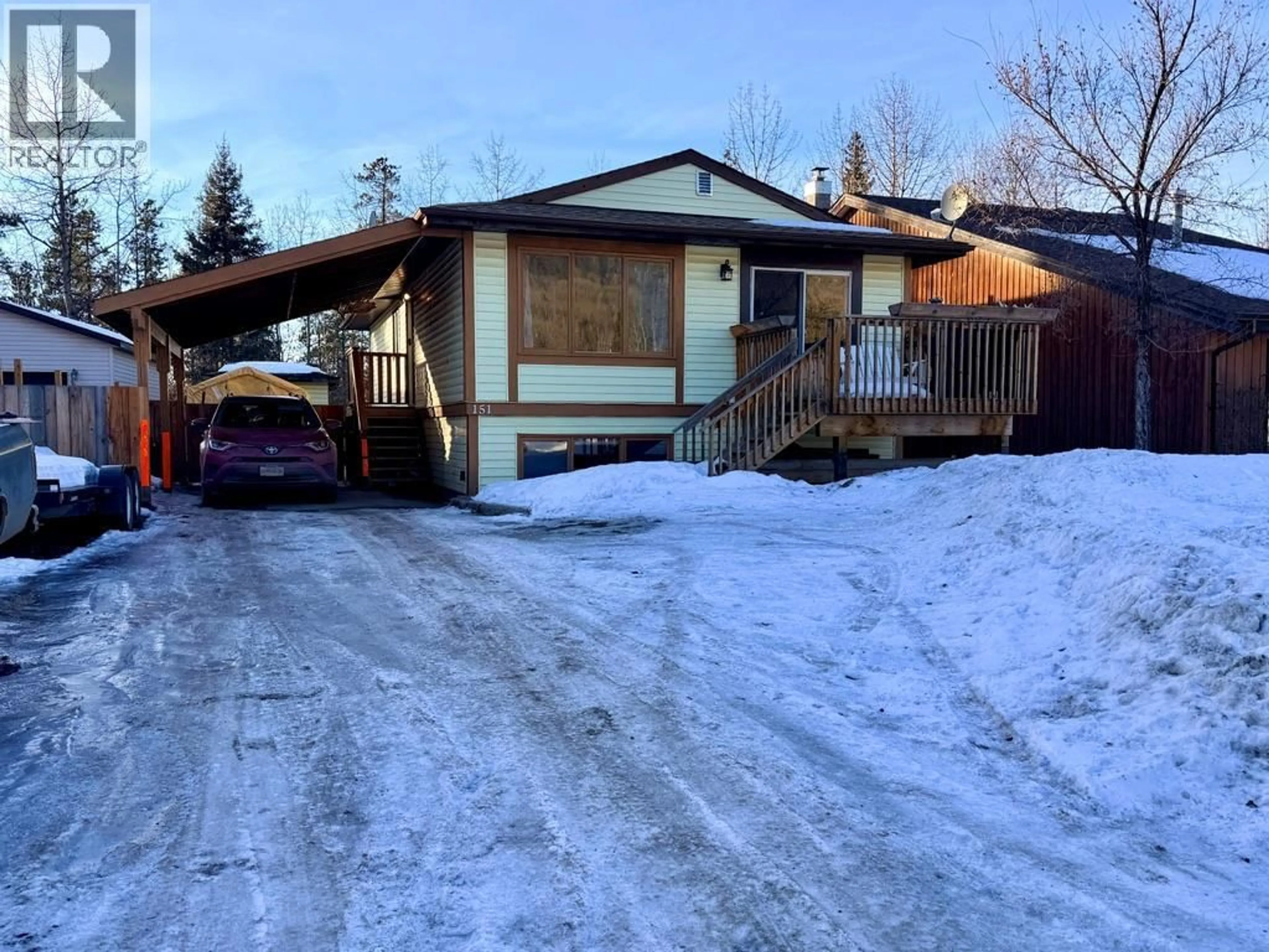 A pic from outside/outdoor area/front of a property/back of a property/a pic from drone, street for 151 WOLVERINE AVENUE, Tumbler Ridge British Columbia V0C2W0