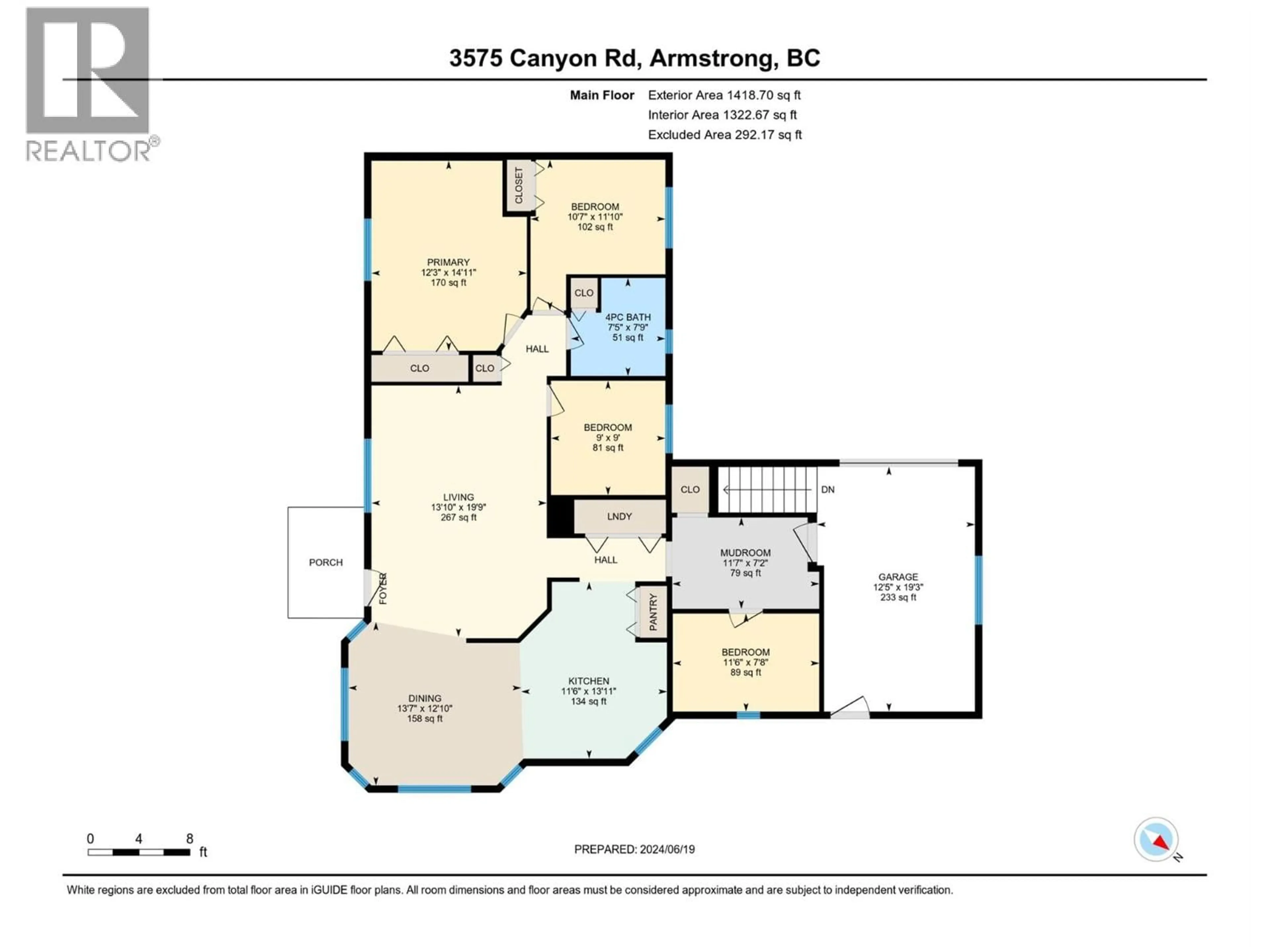 Floor plan for 3575 CANYON ROAD, Spallumcheen British Columbia V4Y0M7