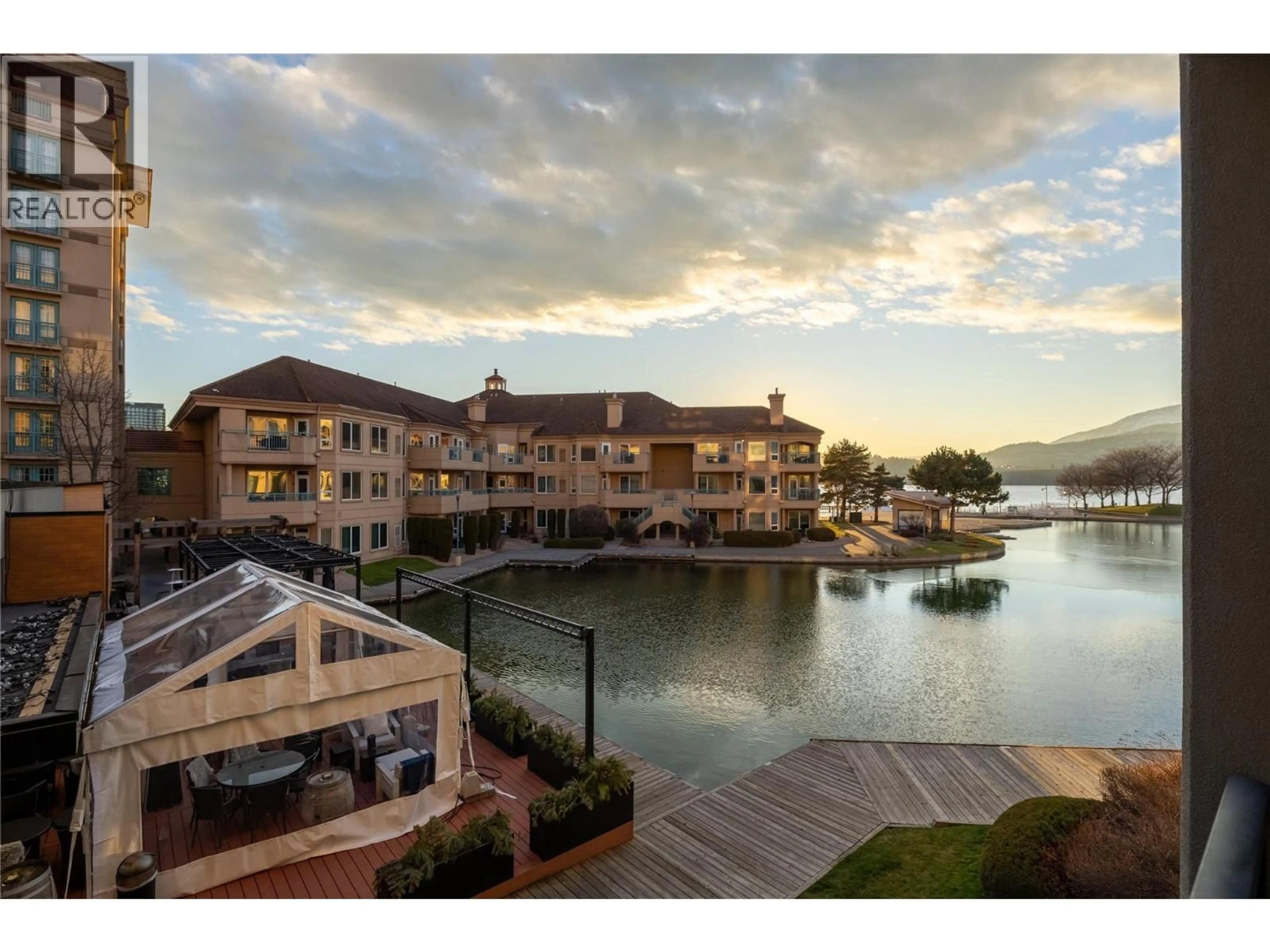 A pic from outside/outdoor area/front of a property/back of a property/a pic from drone, water/lake/river/ocean view for 250 (K6) - 1288 WATER STREET, Kelowna British Columbia V1Y9P4