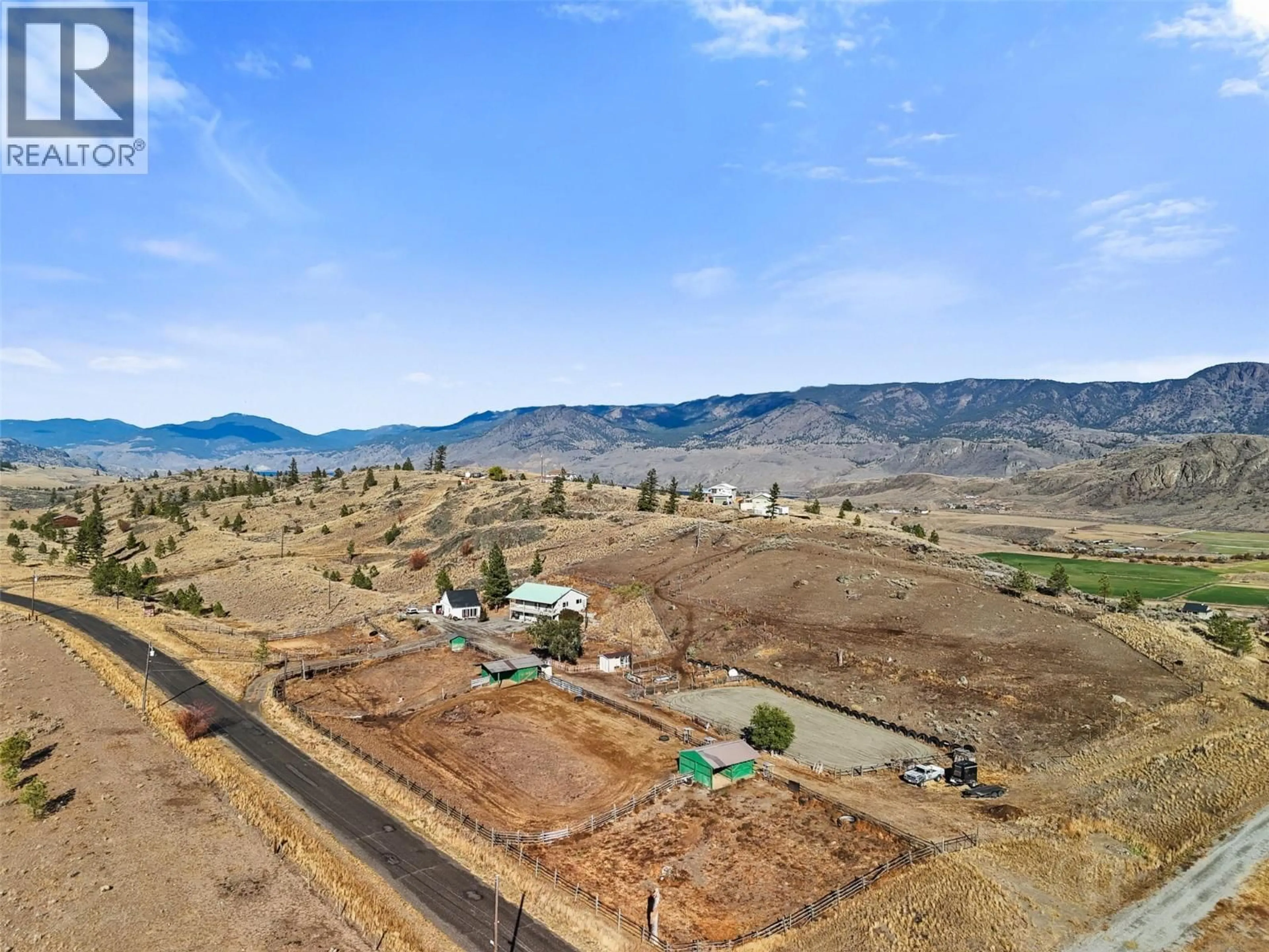 A pic from outside/outdoor area/front of a property/back of a property/a pic from drone, mountain view for 5849 BUCKHORN ROAD, Kamloops British Columbia V1S2A5