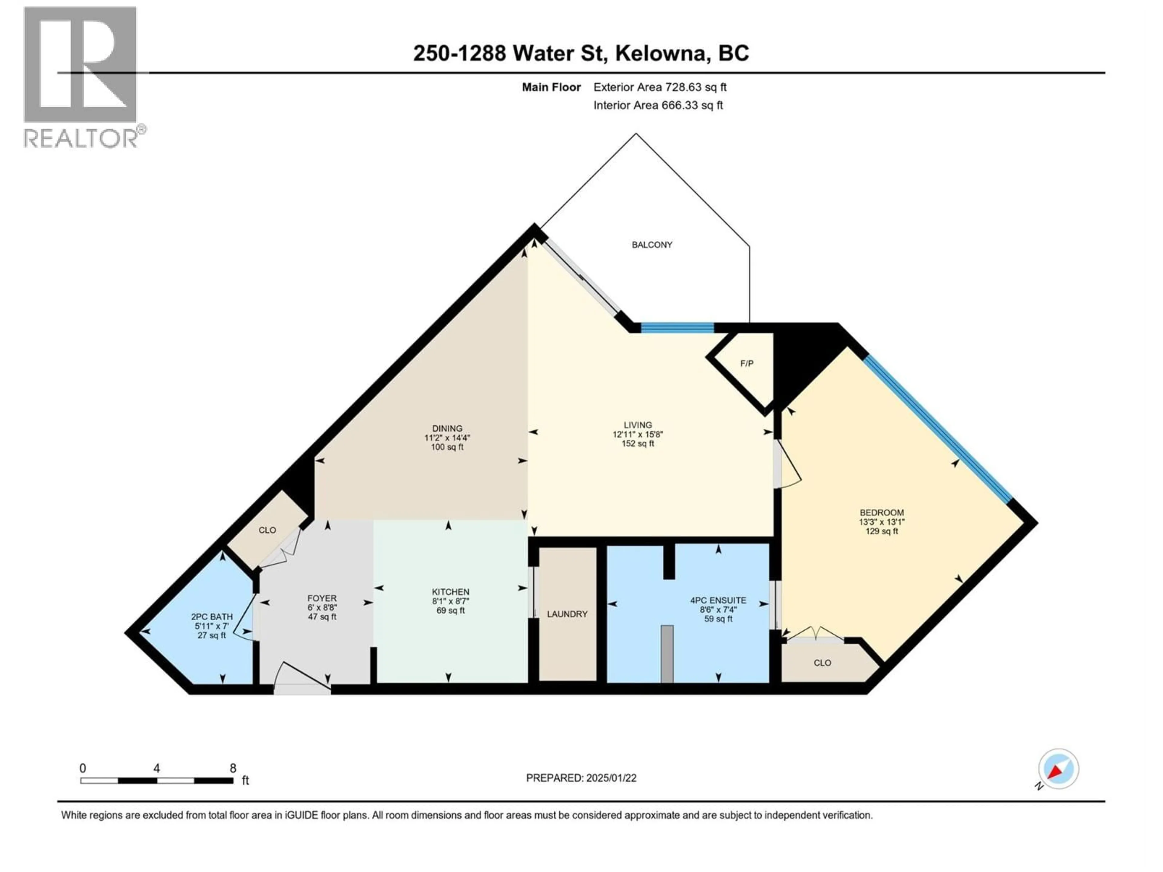 Floor plan for 250 (K12) - 1288 WATER STREET, Kelowna British Columbia V1Y9P4