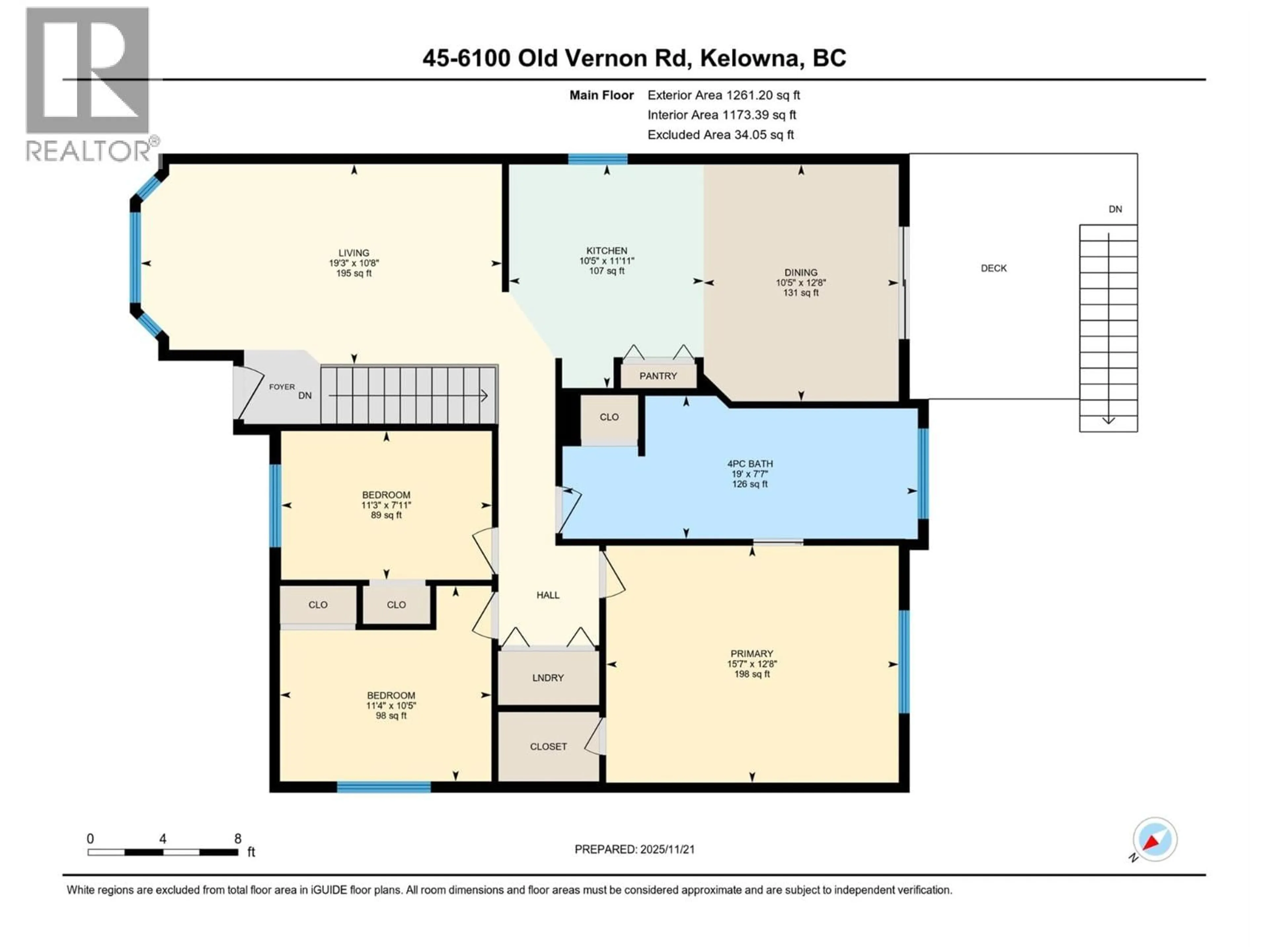 Floor plan for 45 - 6100 OLD VERNON ROAD, Kelowna British Columbia V1X7T8