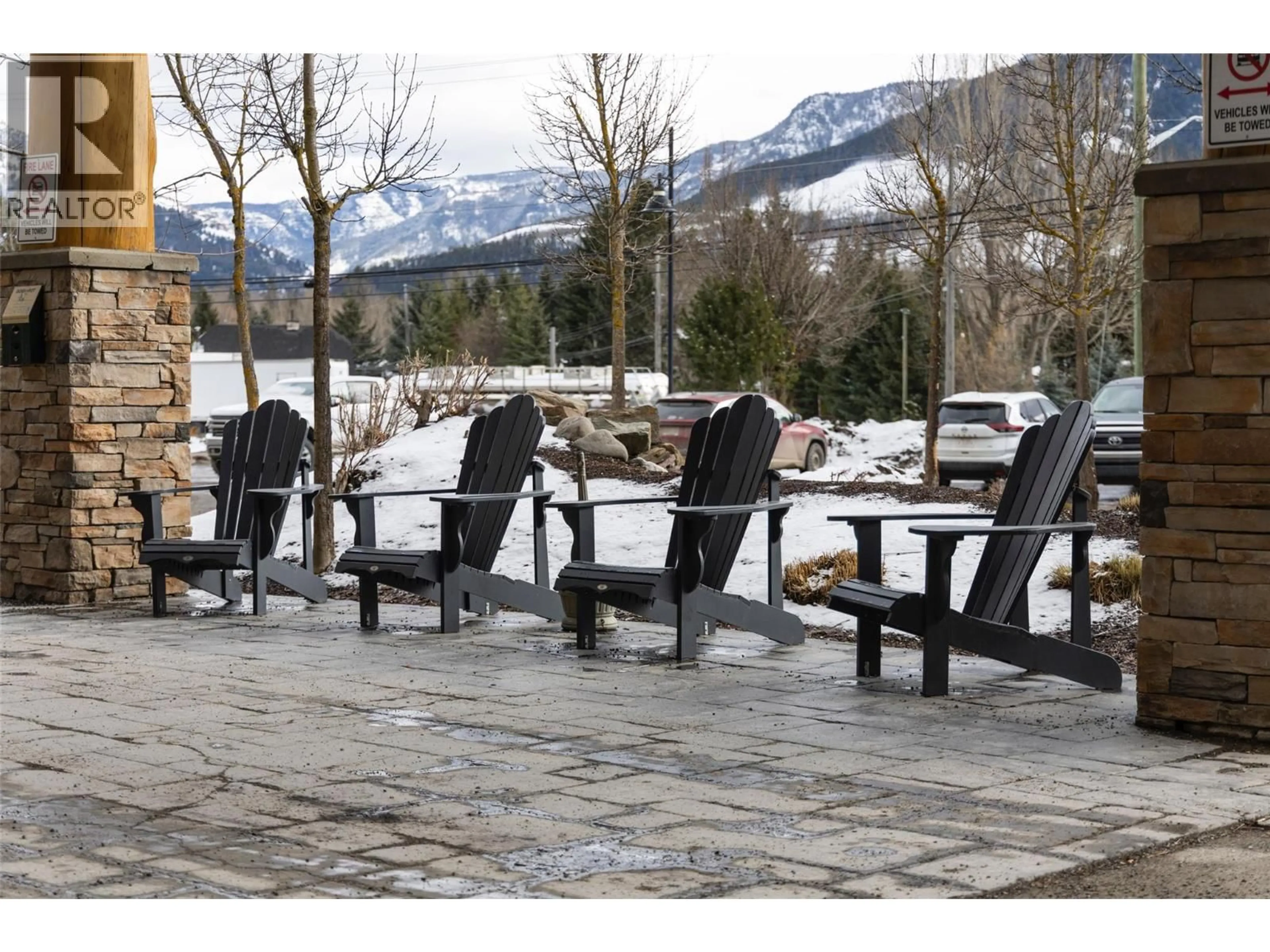 Patio, mountain view for 103 - 1500 MCDONALD AVENUE, Fernie British Columbia V0B1M1