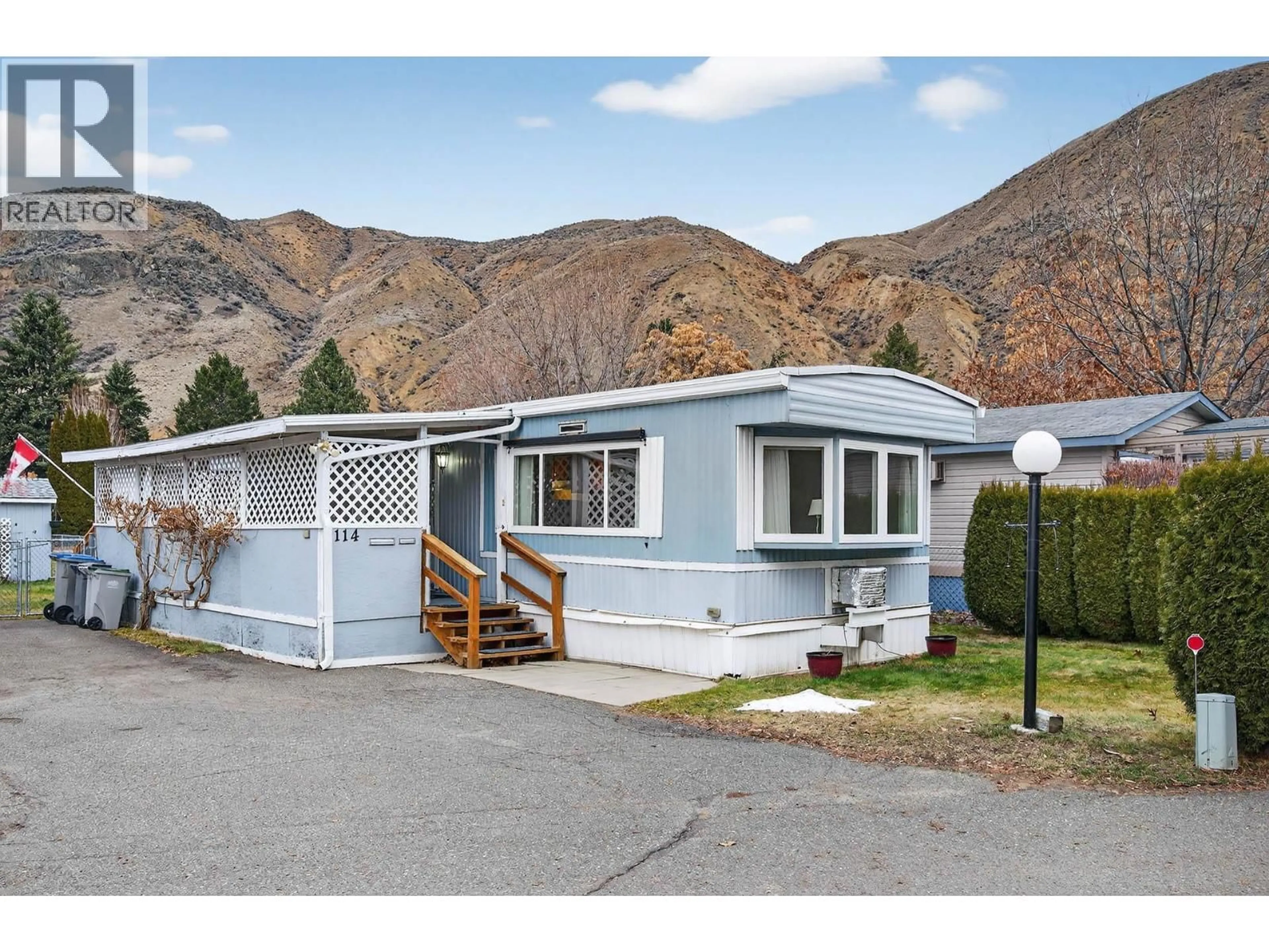 Home with vinyl exterior material, mountain view for 114 - 2401 ORD ROAD, Kamloops British Columbia V2B7V8