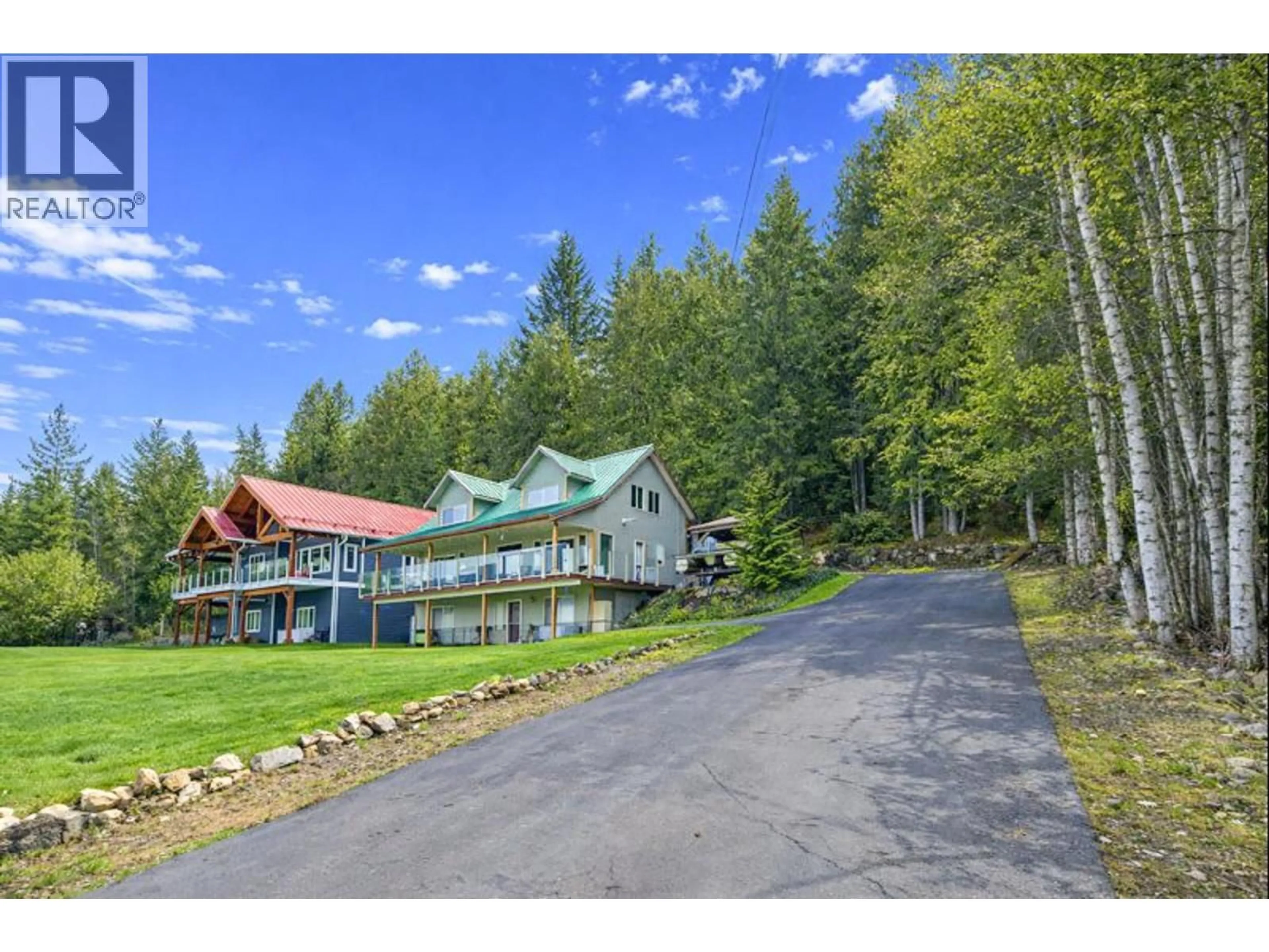 A pic from outside/outdoor area/front of a property/back of a property/a pic from drone, mountain view for 3572 EAGLE BAY ROAD, Eagle Bay British Columbia V0E1T0