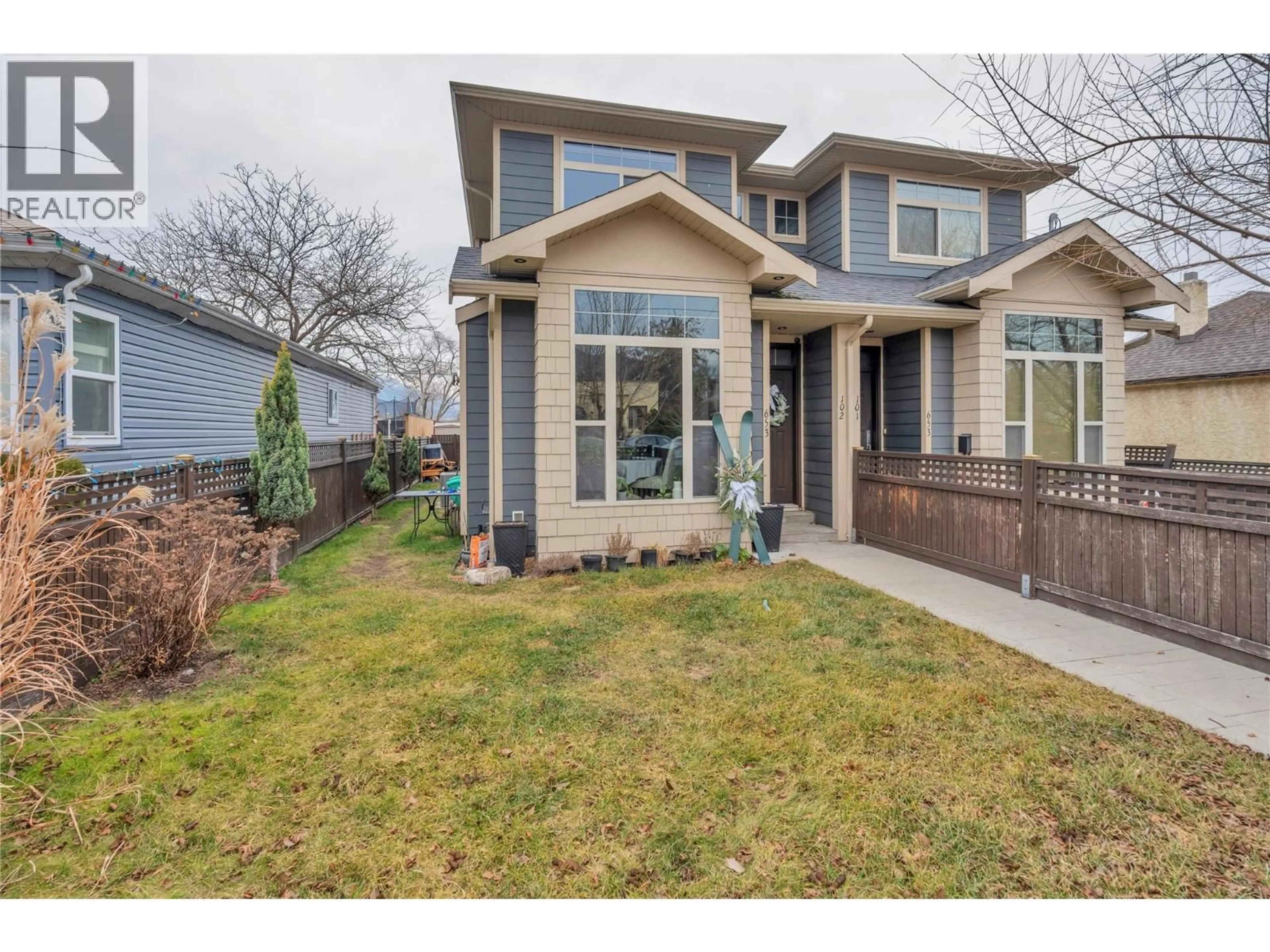 Home with brick exterior material, street for 102 - 653 PAPINEAU STREET, Penticton British Columbia V2A4X8