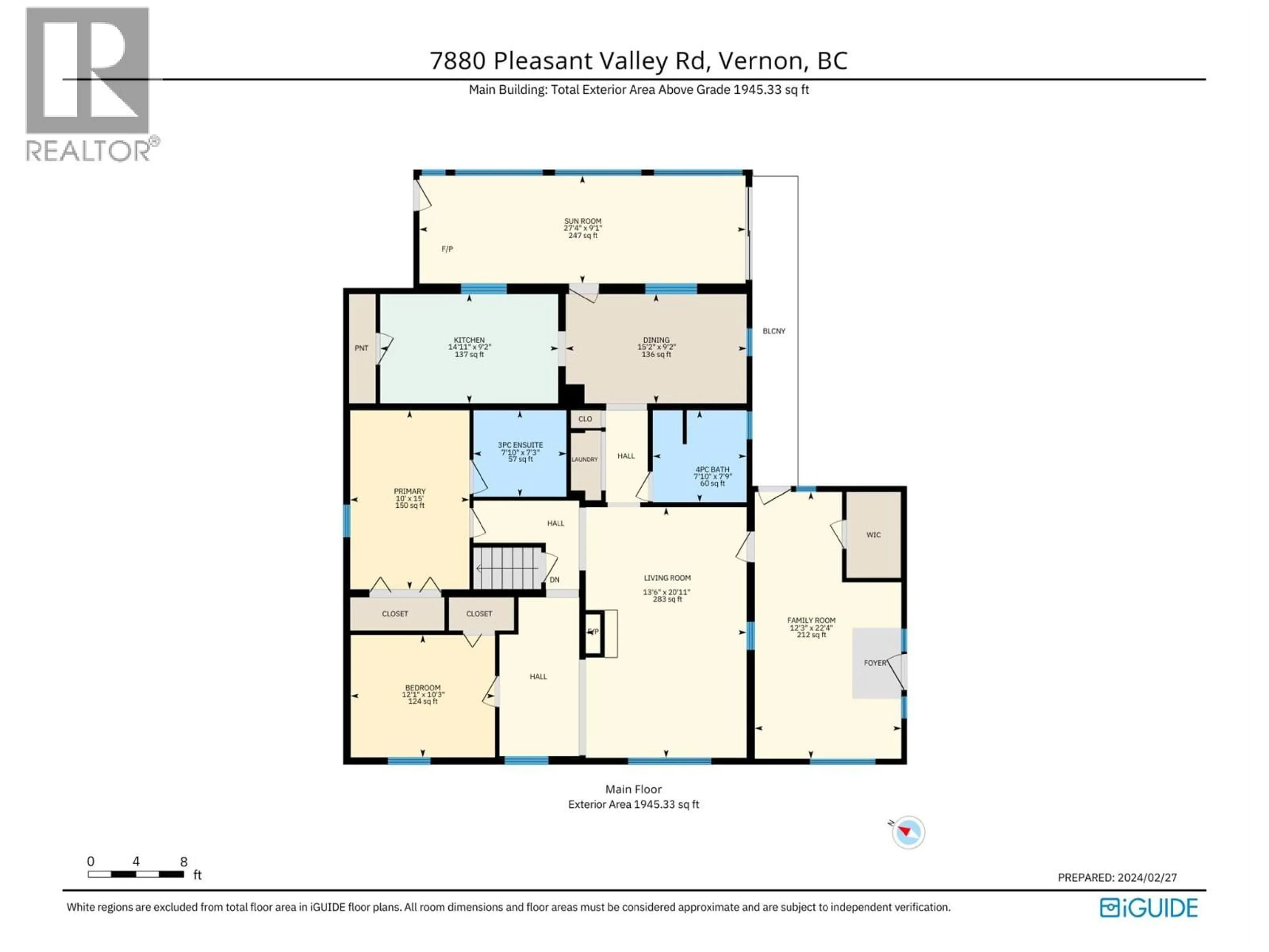 Floor plan for 7880 PLEASANT VALLEY ROAD, Vernon British Columbia V1B3R9