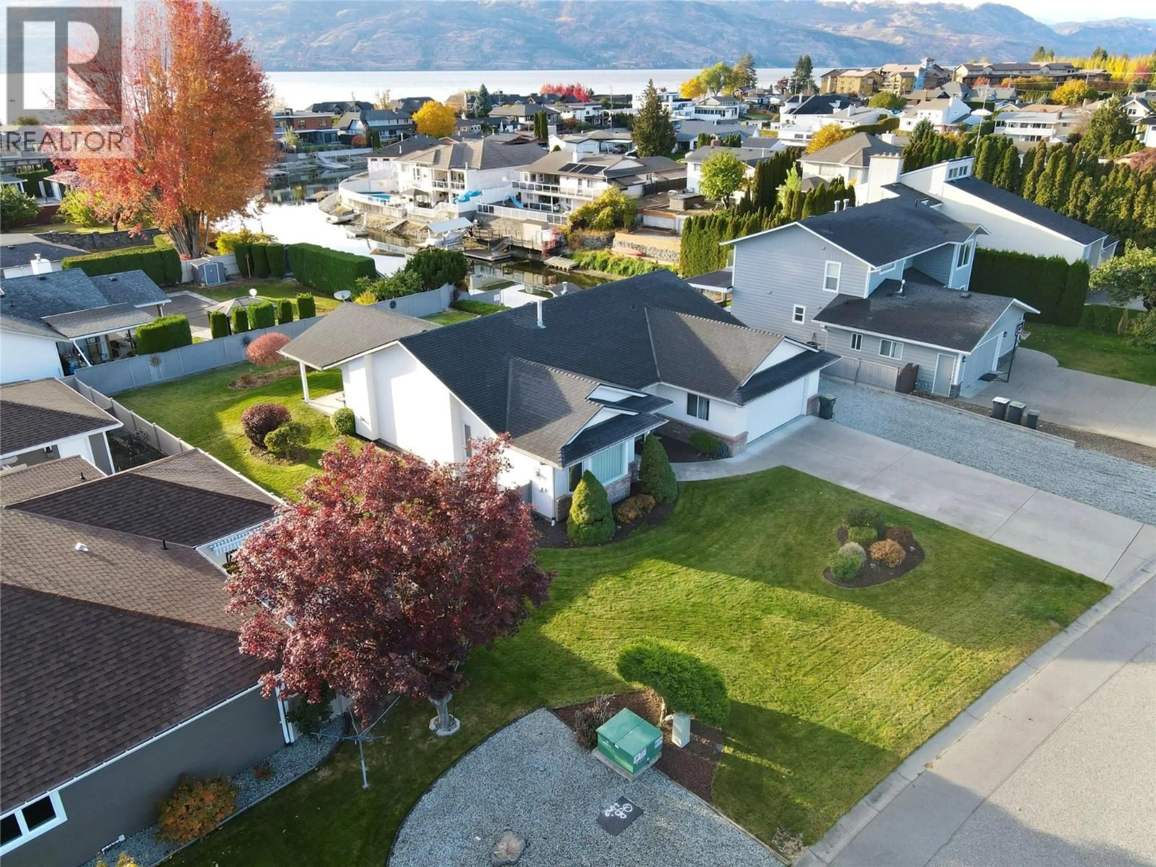 A pic from outside/outdoor area/front of a property/back of a property/a pic from drone, mountain view for 1693 NEWPORT ROAD, West Kelowna British Columbia V4T1X1