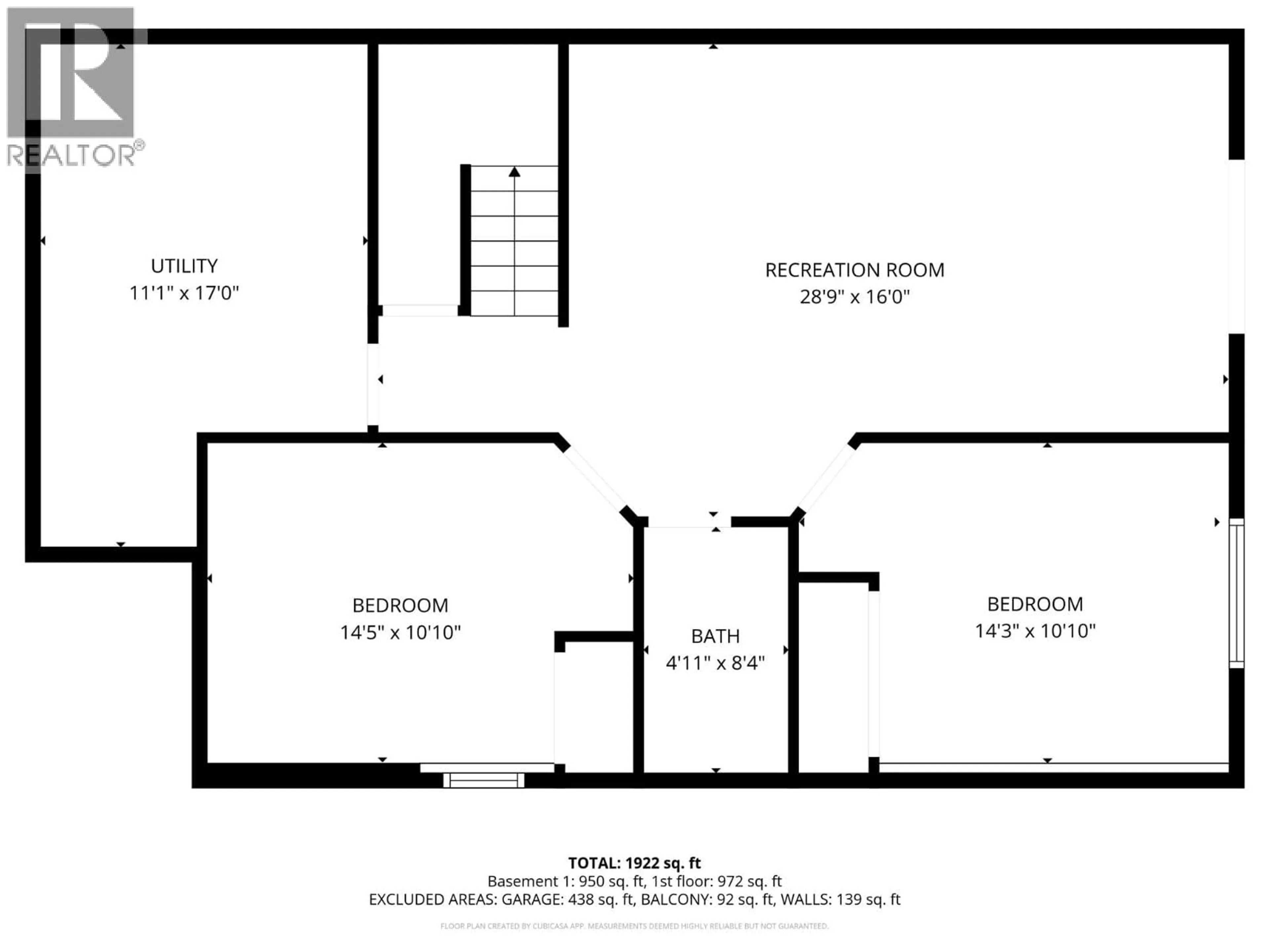 Floor plan for 510 - 875 SAHALI TERRACE, Kamloops British Columbia V2C6W9