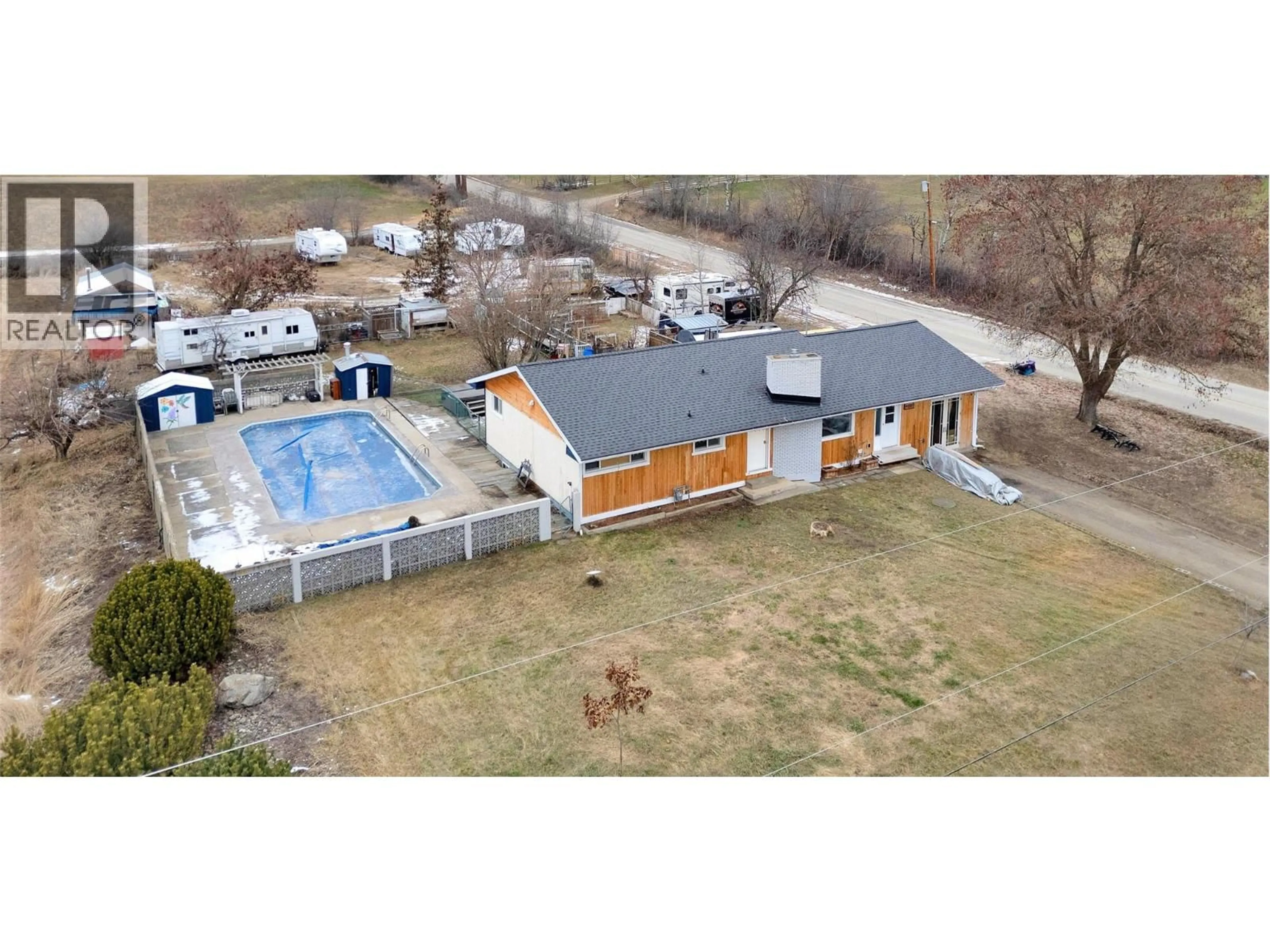 A pic from outside/outdoor area/front of a property/back of a property/a pic from drone, unknown for 4010 DODDS ROAD, Armstrong British Columbia V0E1B4
