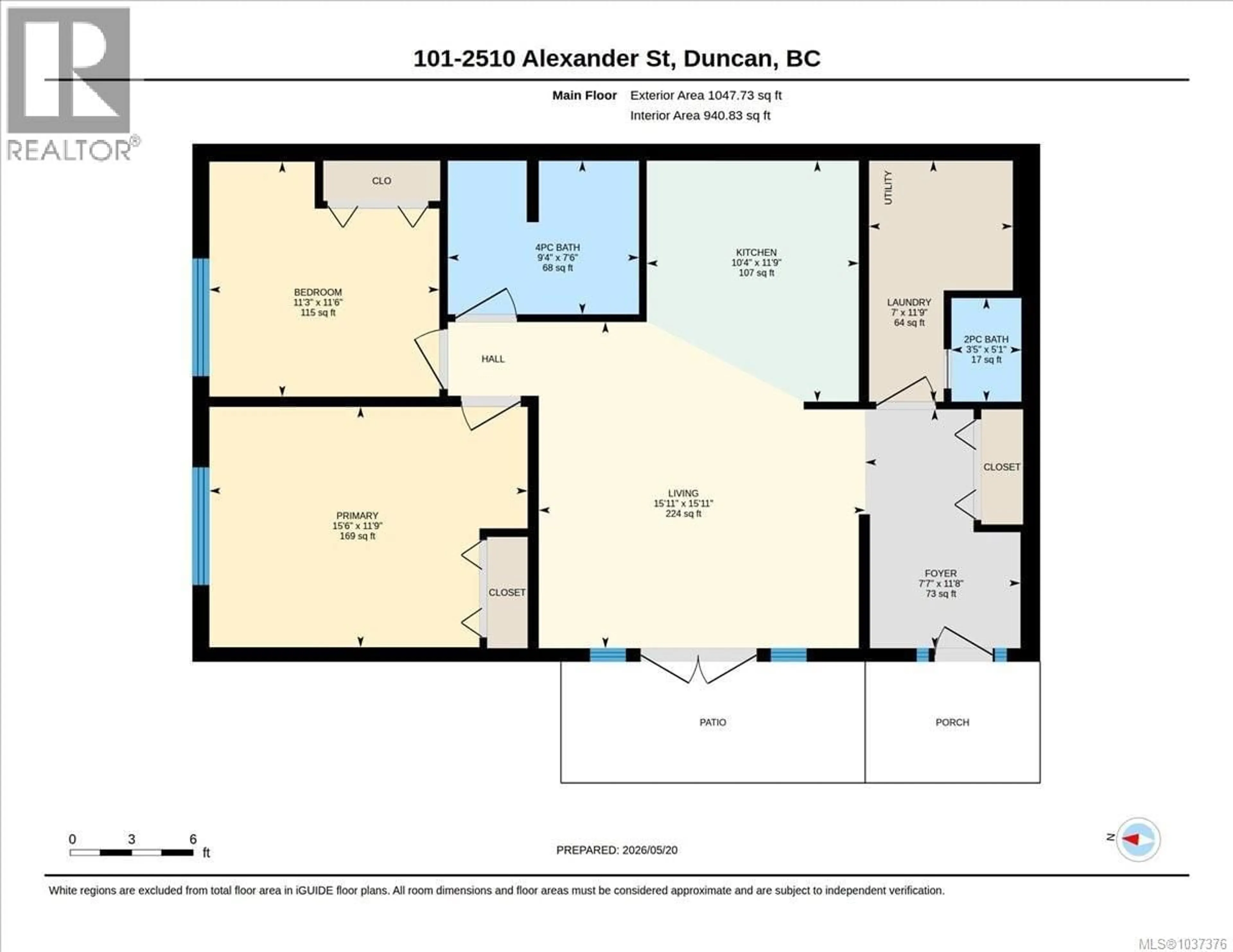 Floor plan for 101 - 2510 ALEXANDER STREET, Duncan British Columbia V9L5C7