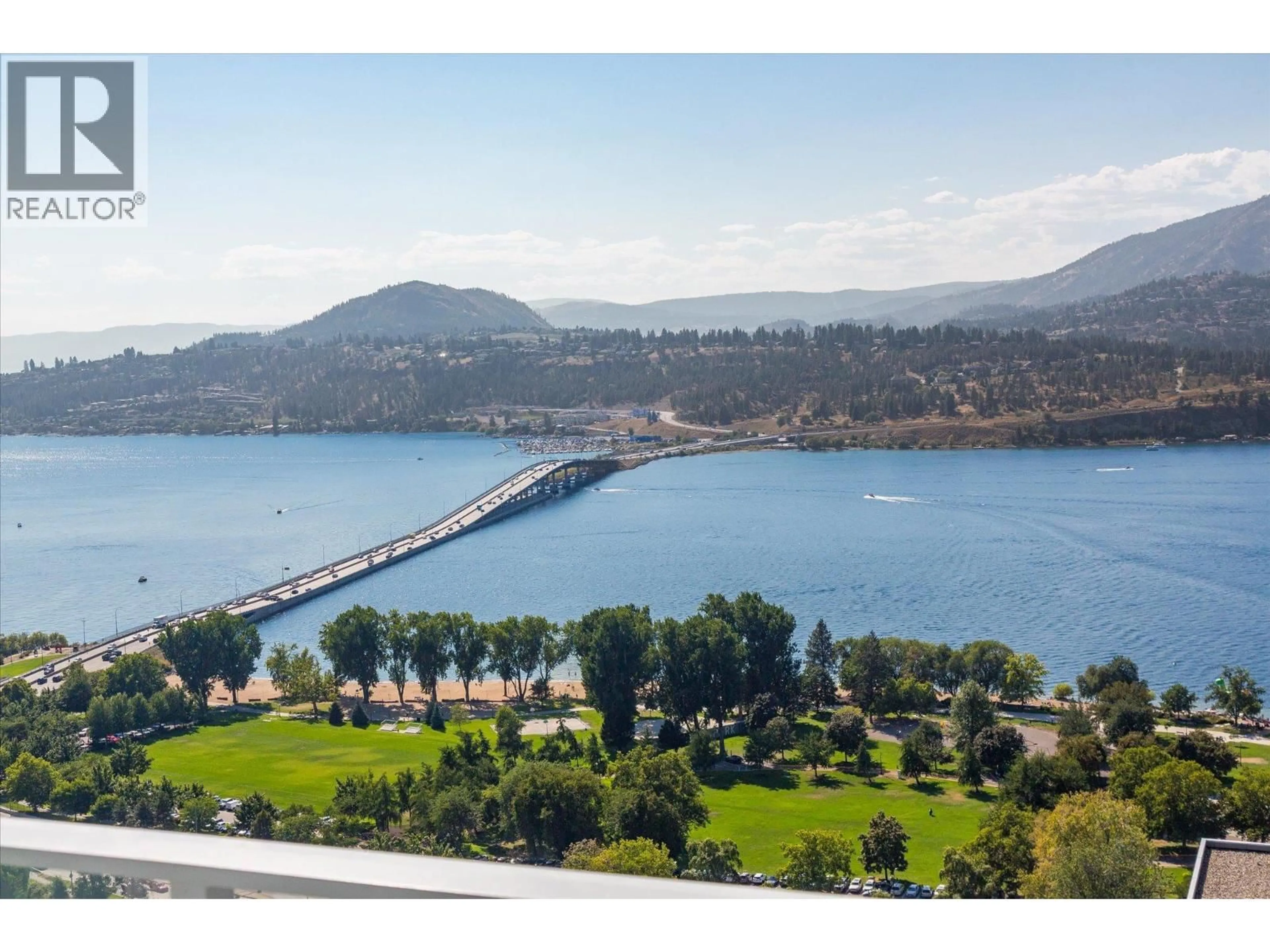 A pic from outside/outdoor area/front of a property/back of a property/a pic from drone, water/lake/river/ocean view for 3307 - 1626 WATER STREET, Kelowna British Columbia V1Y0N7