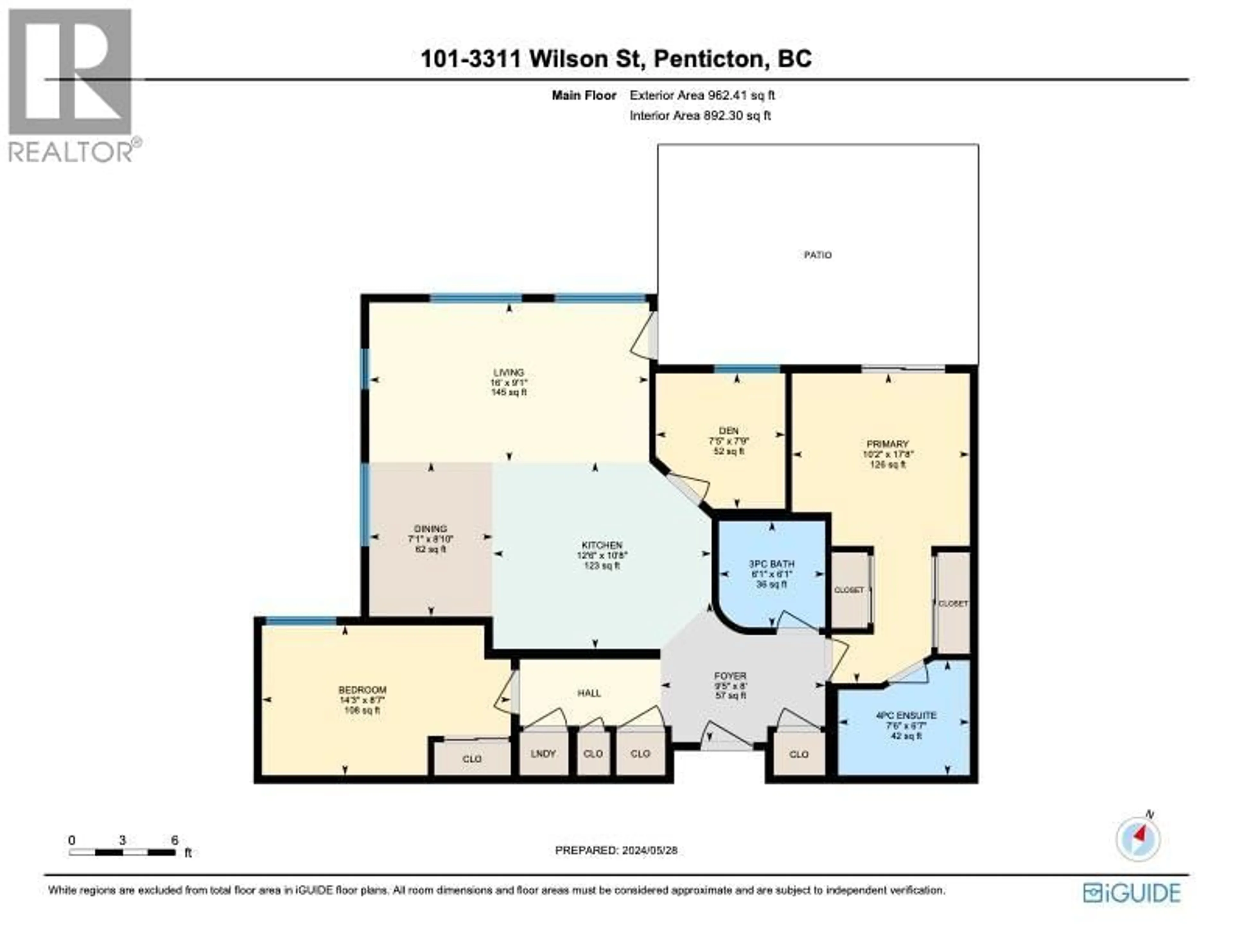 Floor plan for 101 - 3311 WILSON STREET, Penticton British Columbia V2A8J3