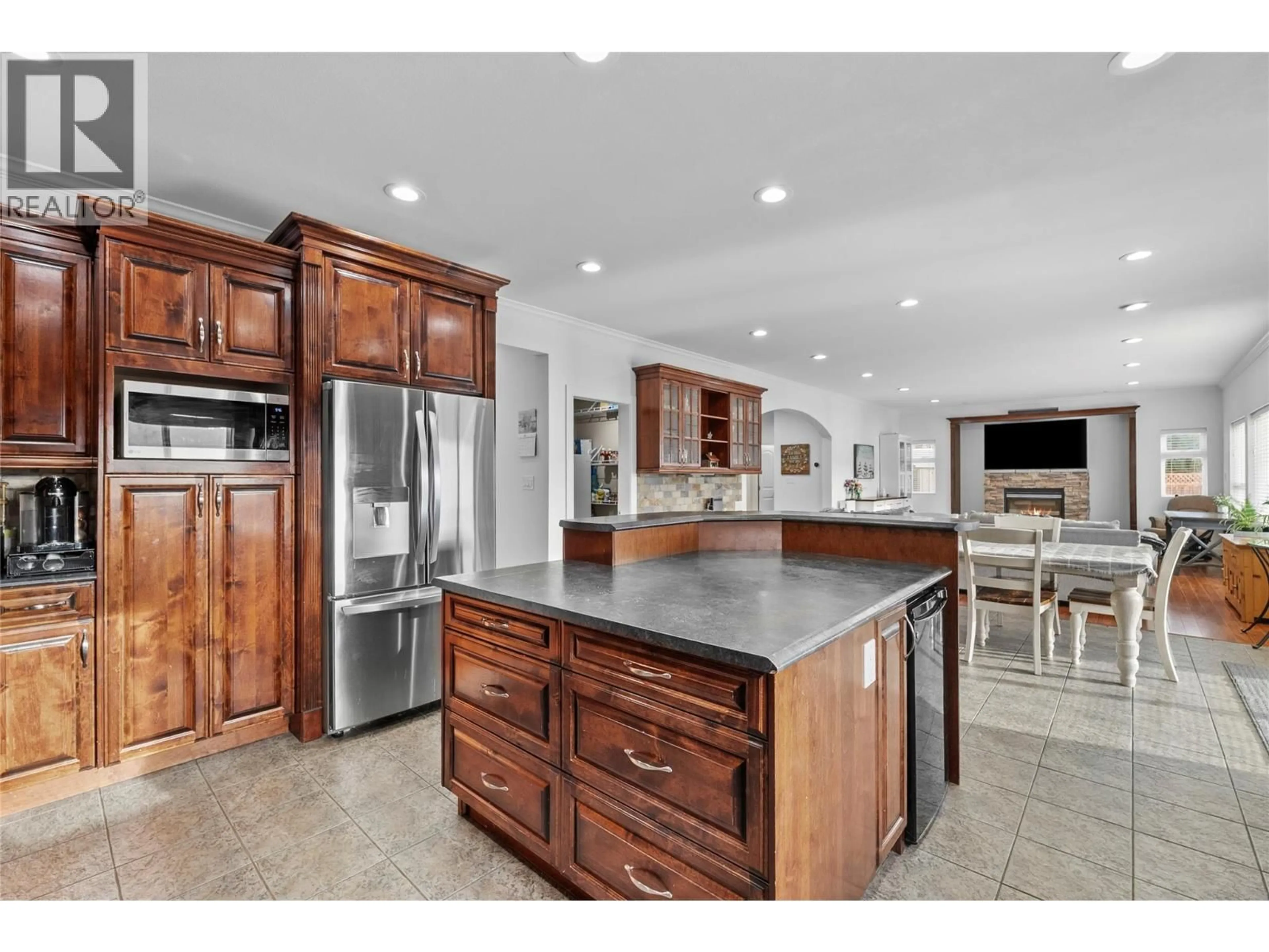 Open concept kitchen, ceramic/tile floor for 2662 FORKSDALE COURT, Merritt British Columbia V1K1P8