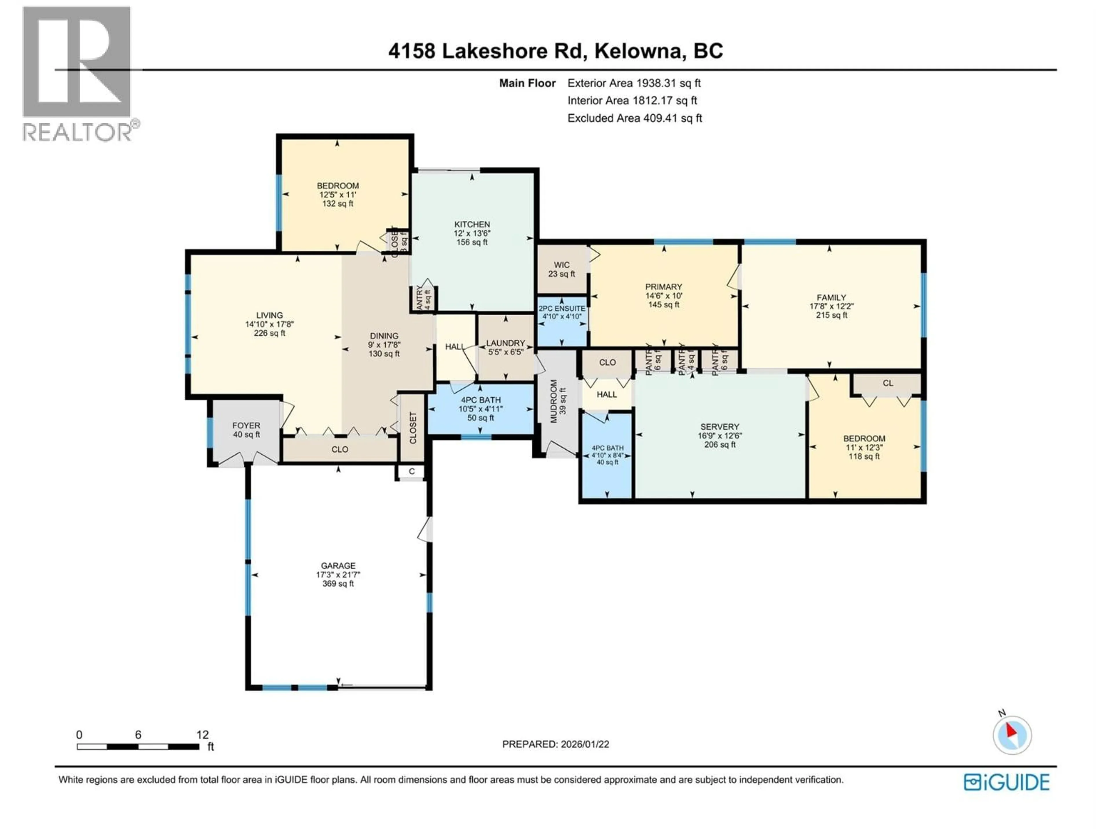 Floor plan for 4158 LAKESHORE ROAD, Kelowna British Columbia V1W1V9