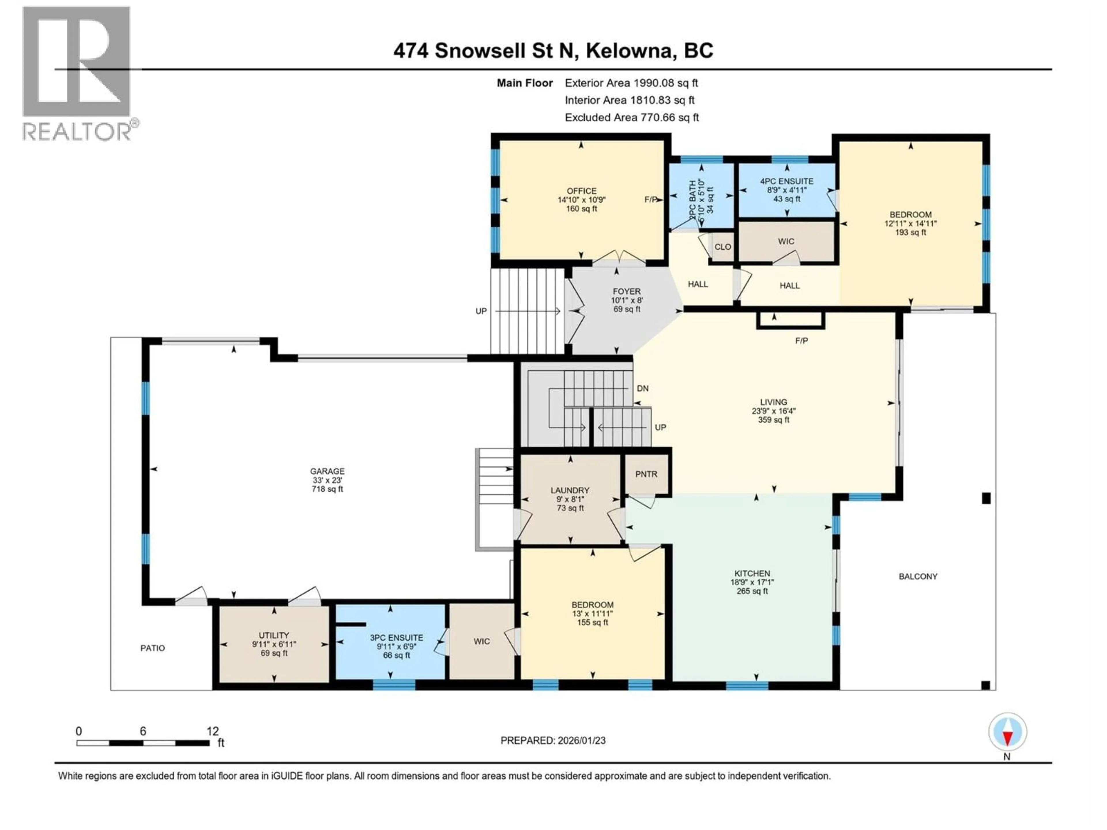 Floor plan for 474 SNOWSELL STREET NORTH, Kelowna British Columbia V1L2B3